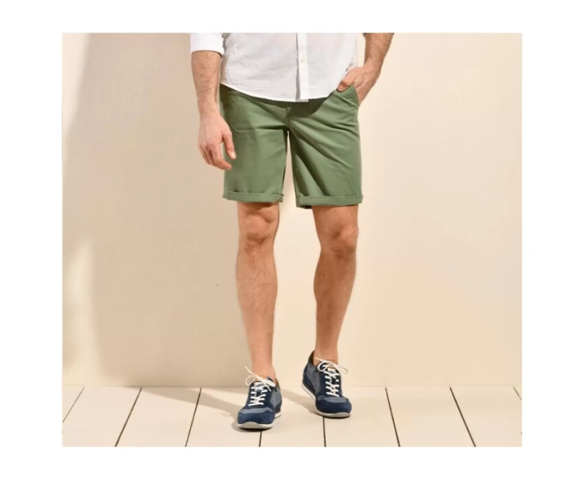 Bexley Bermudas Chino*Bermuda Chino Homme Barry Vert Sauge