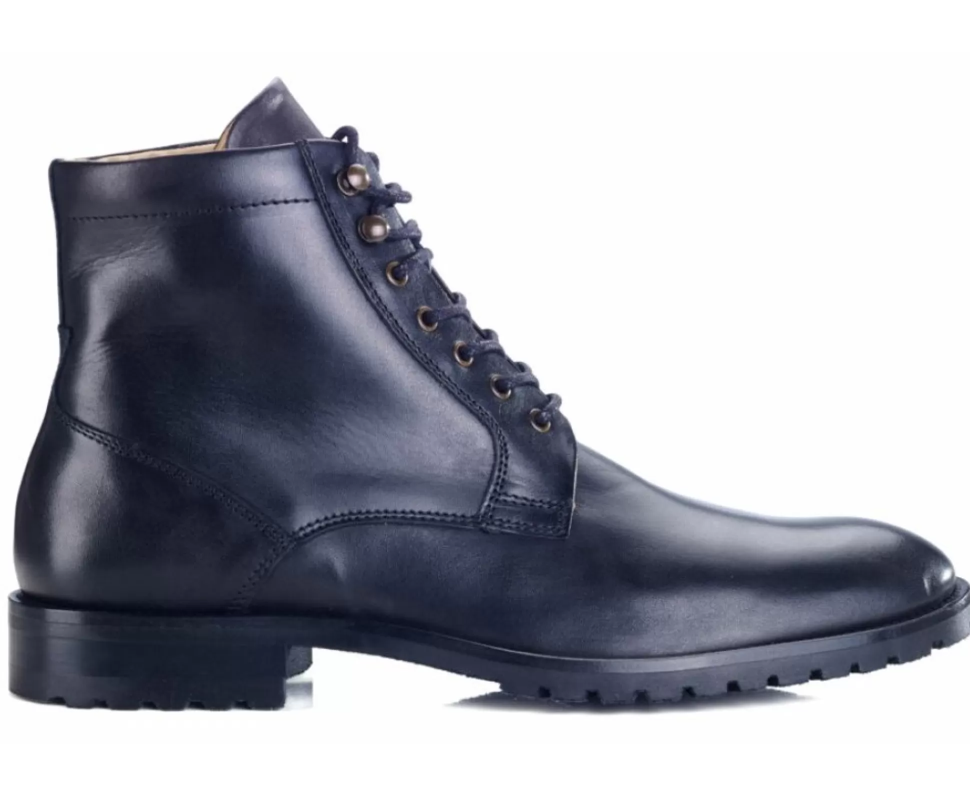 Bexley Chaussures Confort*Boots Cuir Homme Bardfield Noir Patine