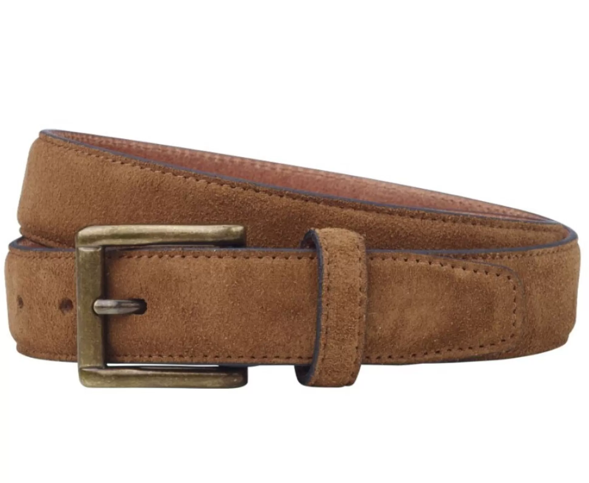 Bexley Ceintures*Ceinture Cuir Velours Homme Caramel Harrowgate Velours Caramel