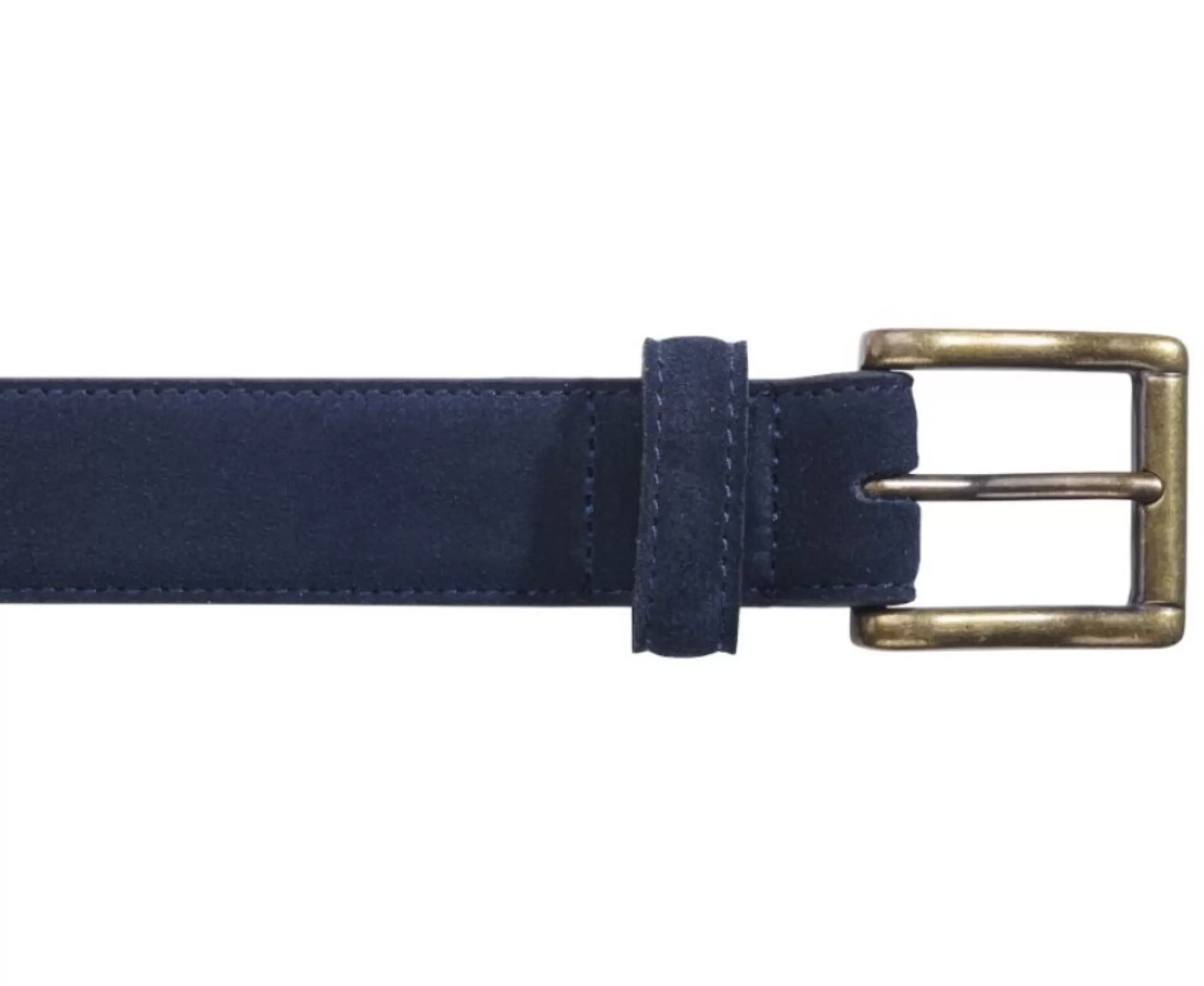 Bexley Ceintures*Ceinture Cuir Velours Homme Marine Harrowgate Velours Marine