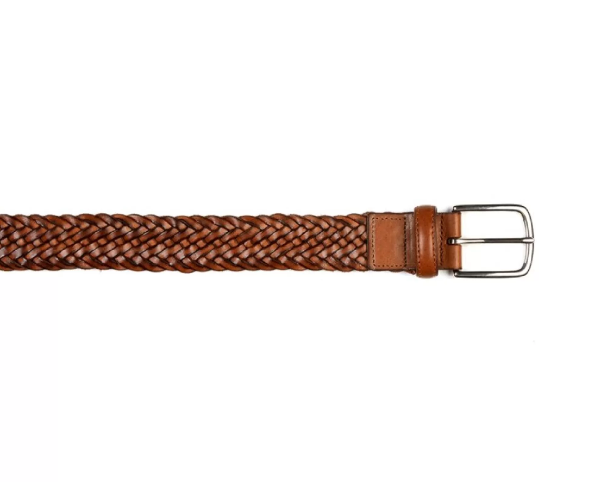 Bexley Ceintures*Ceinture En Cuir Tressee Homme Northgate Silver Gold Patine