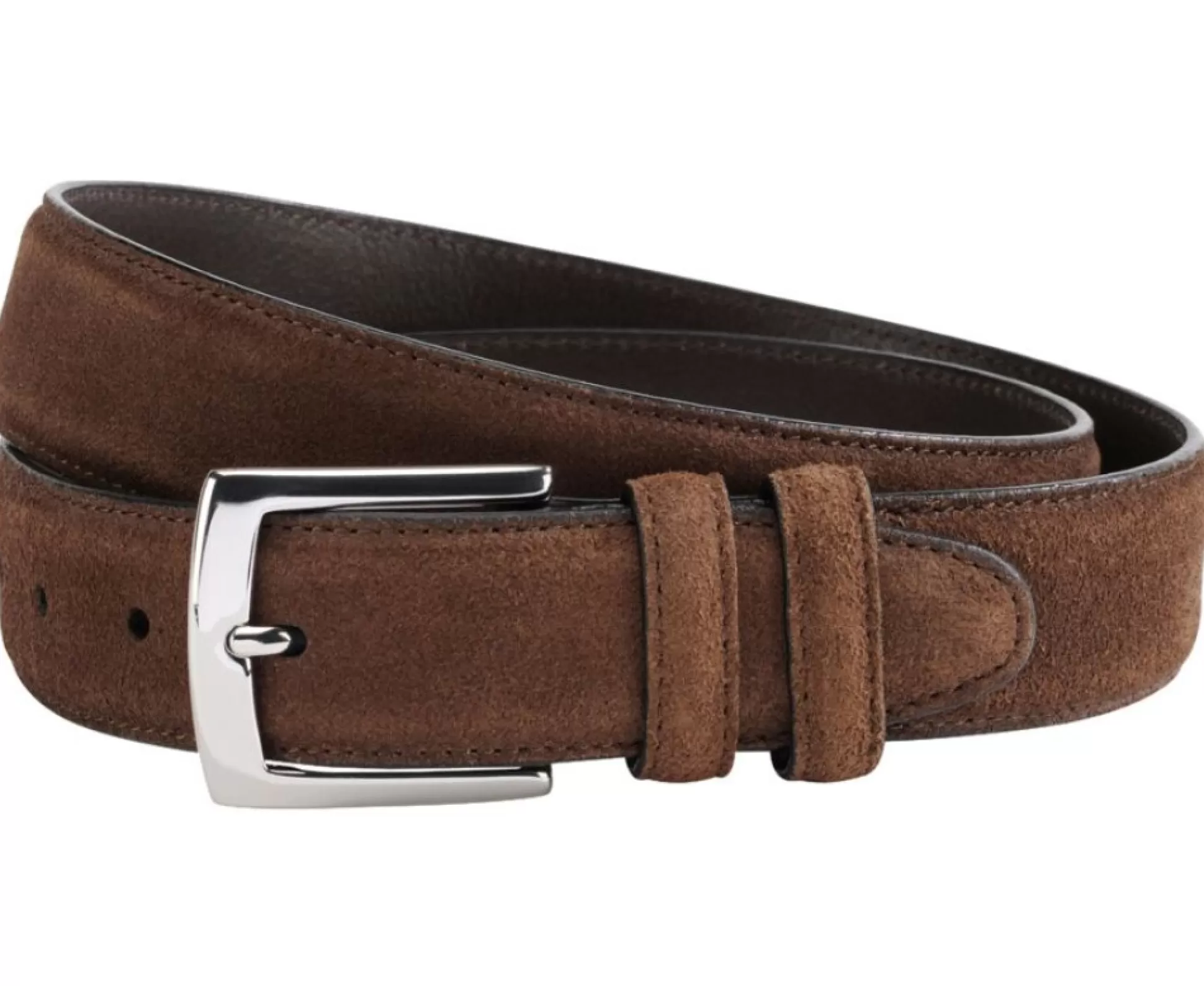 Bexley Ceintures*Ceinture Luxe Homme Westgate Silver Velours Havane