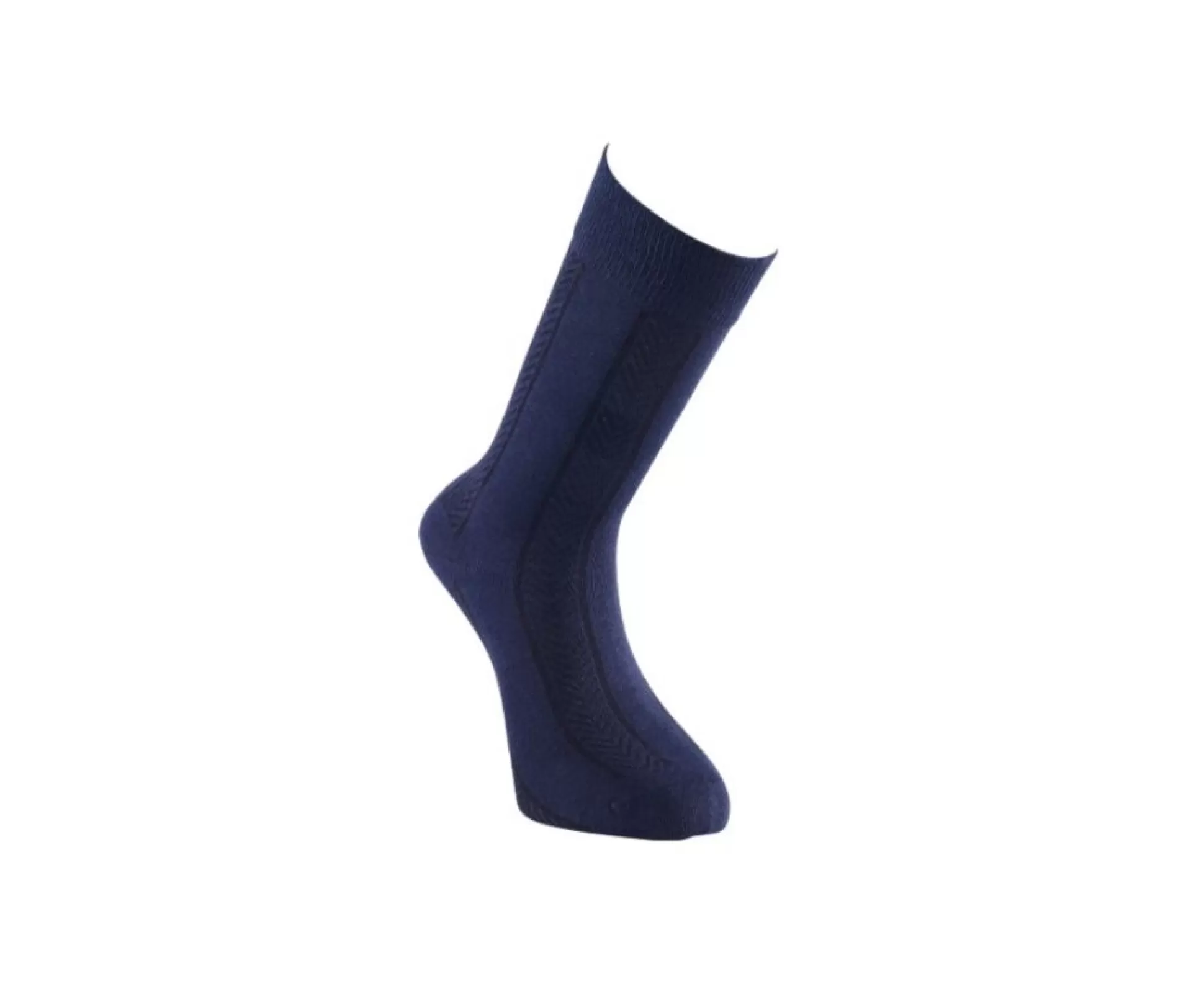 Bexley Chaussettes*Chaussettes Homme Epaisses Coton Rayures Chevrons Marine