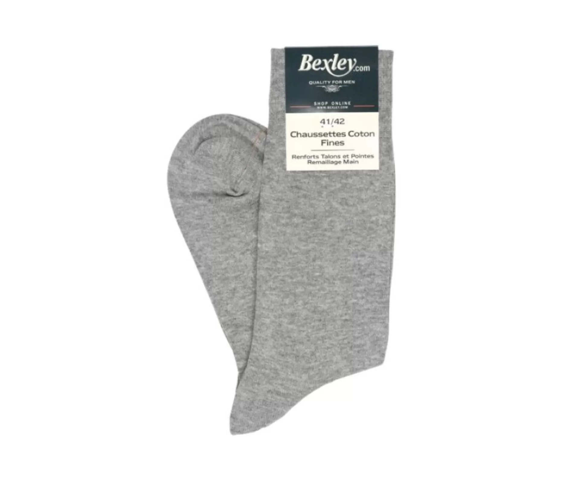 Bexley Chaussettes*Chaussettes Homme Fines Coton Gris Clair Chine