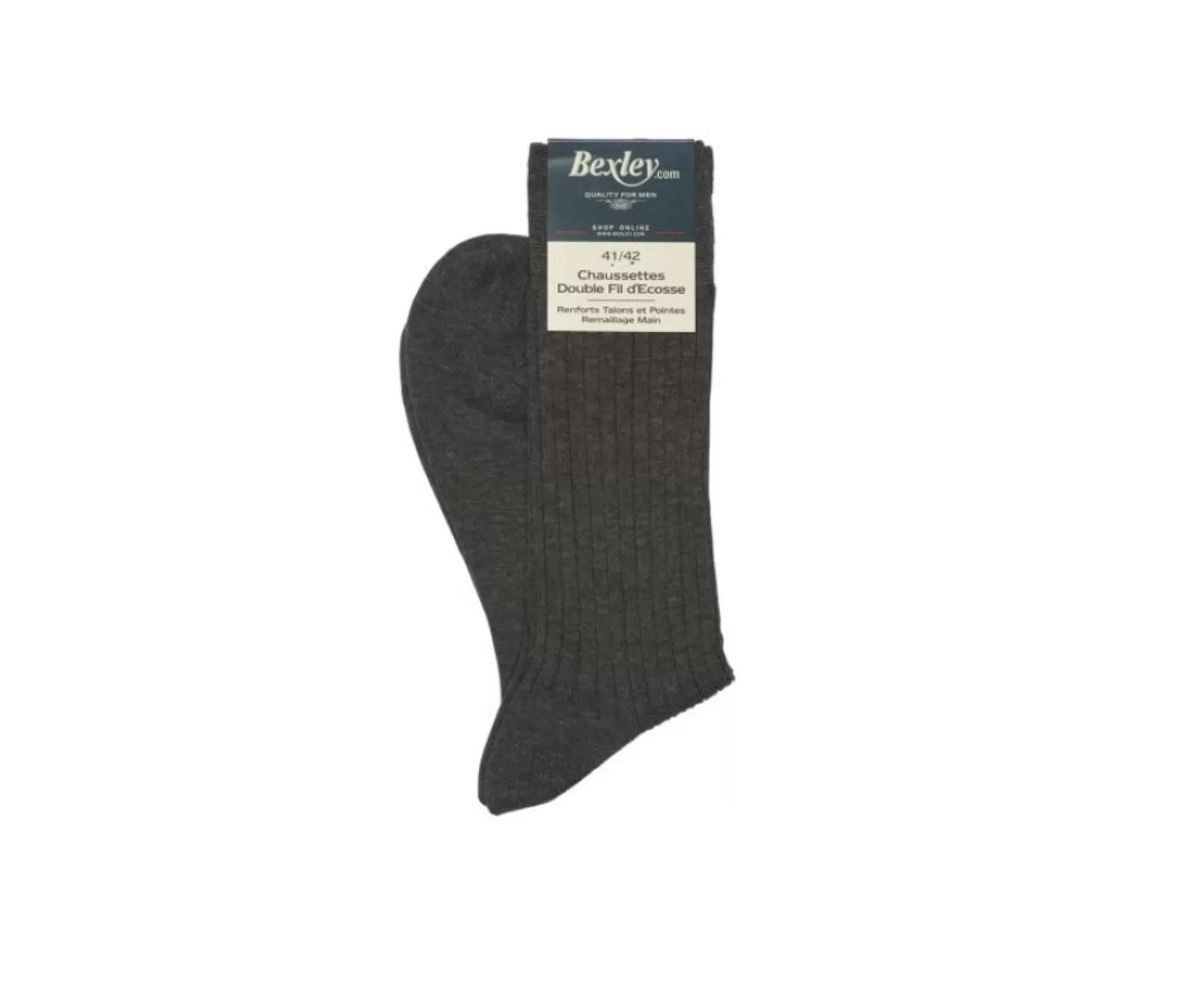 Bexley Chaussettes*Chaussettes Ville Homme Fils D'Ecosse Gris Moyen Chine