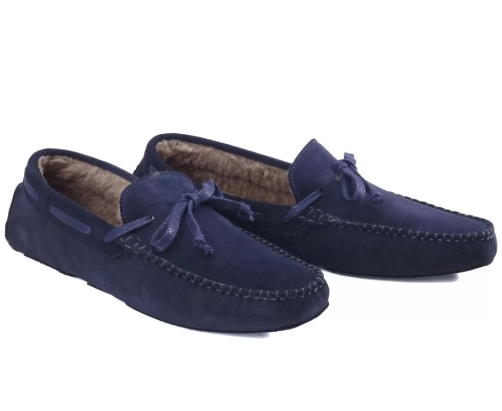 Bexley Autres Accessoires*Chaussons Homme Croute De Velours Marine