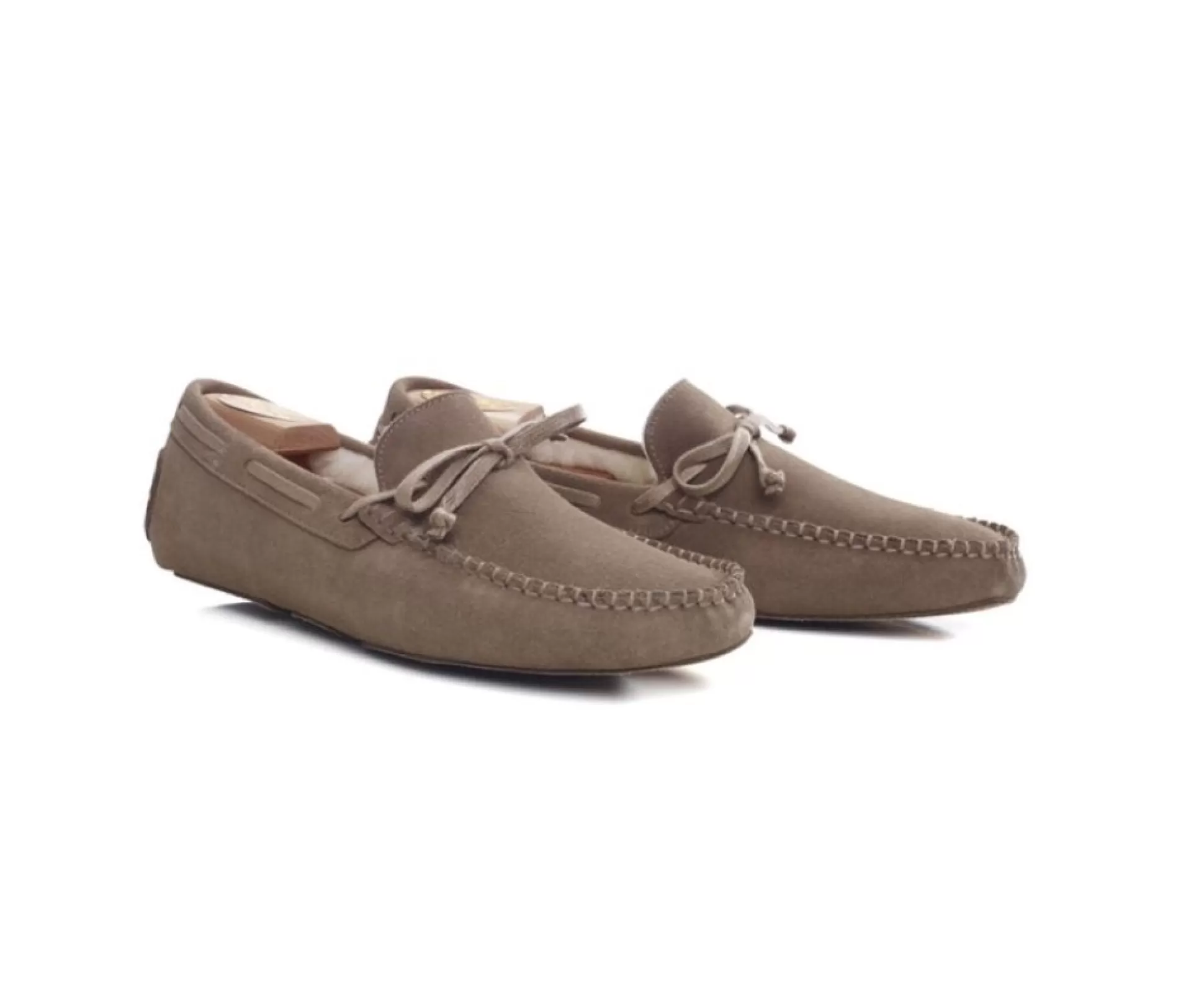 Bexley Autres Accessoires*Chaussons Homme Croute De Velours Taupe