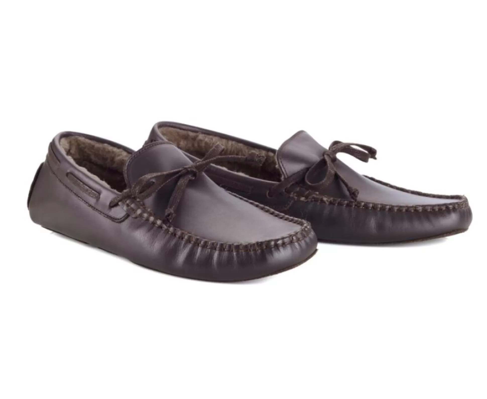 Bexley Autres Accessoires*Chaussons Homme Cuir Chocolat