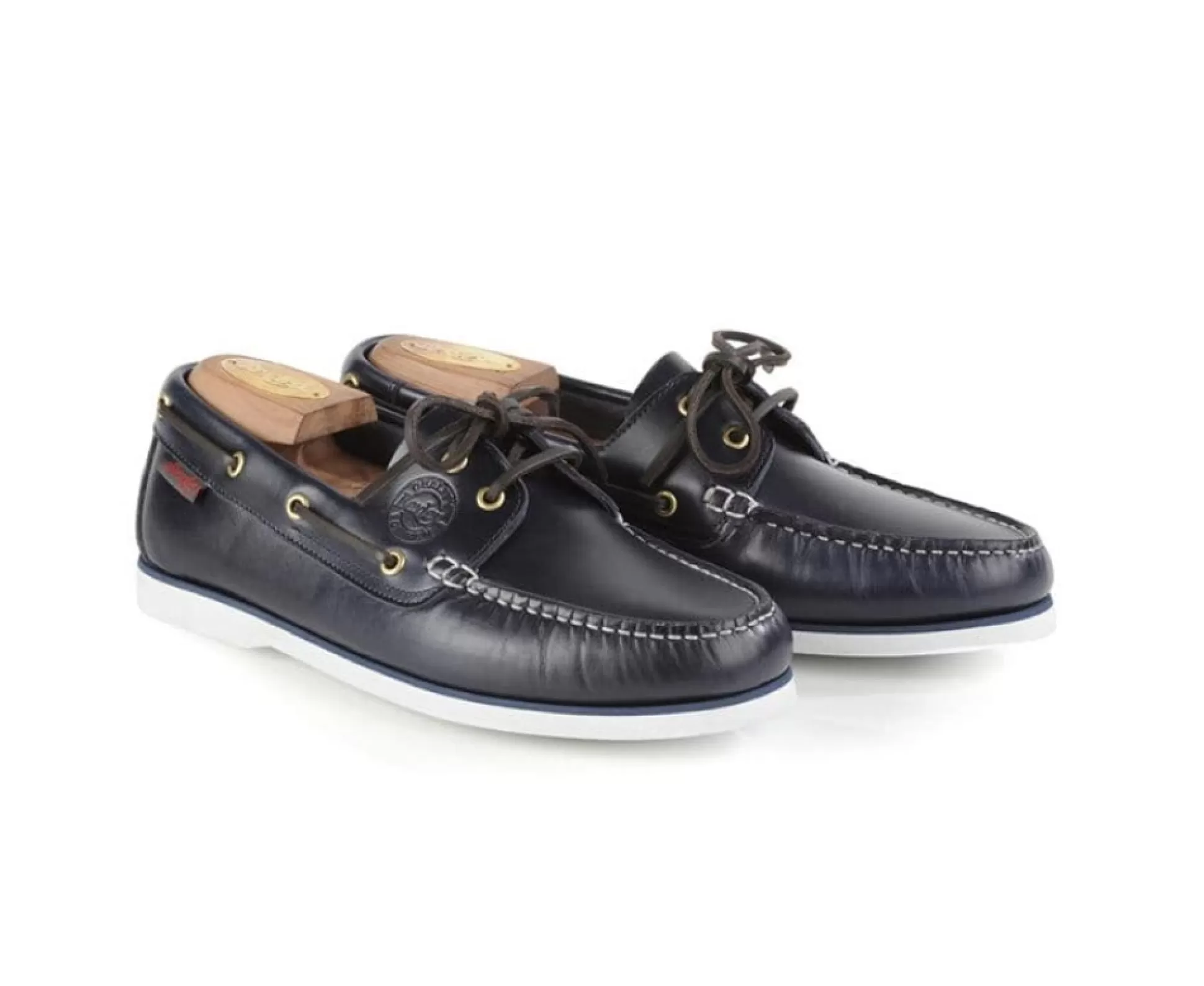 Bexley Mocassins & Drivers*Chaussures Bateau Homme Cuir Bleu Marine Trawler Navy