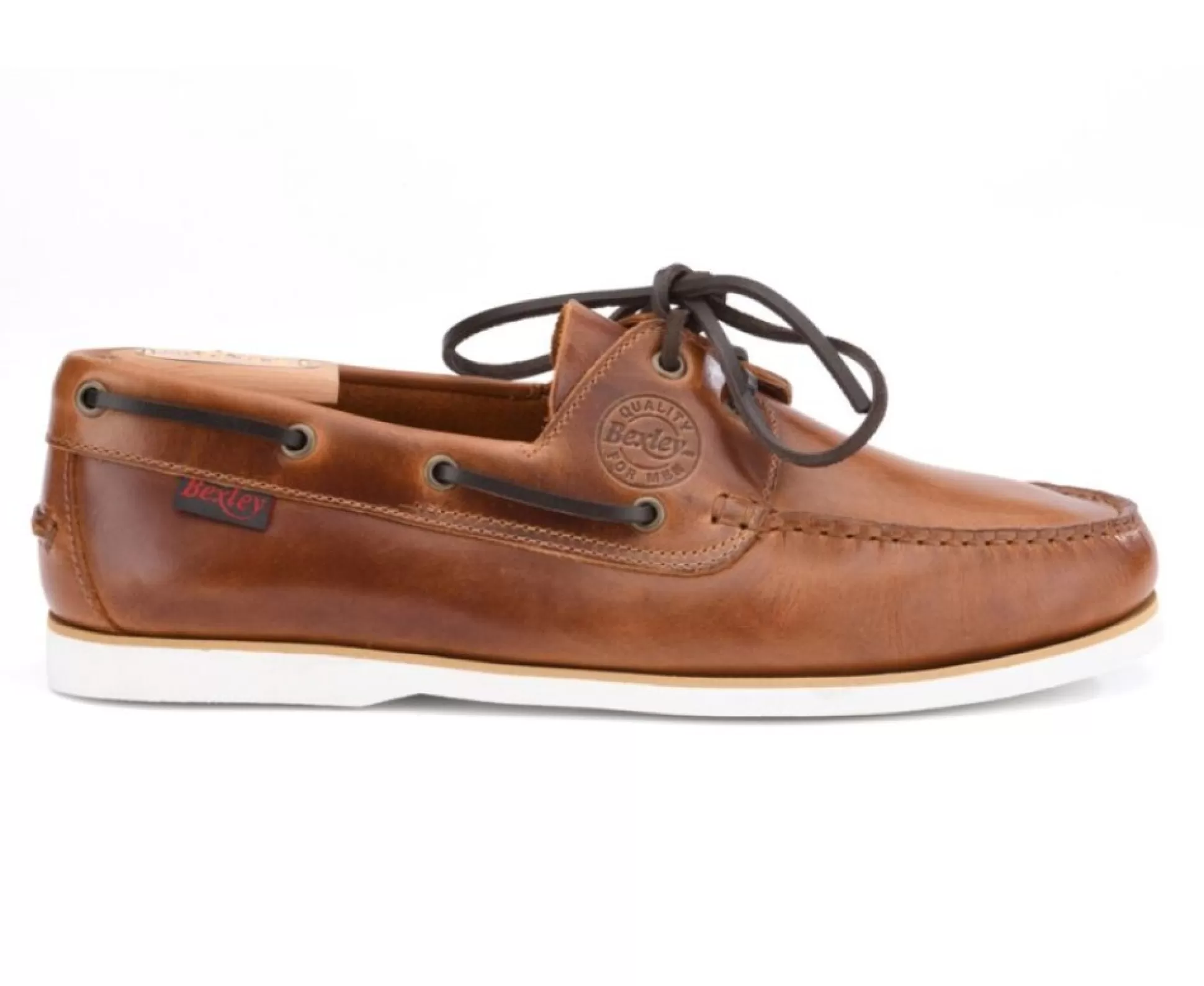 Bexley Mocassins & Drivers*Chaussures Bateau Homme Cuir Trawler Cognac