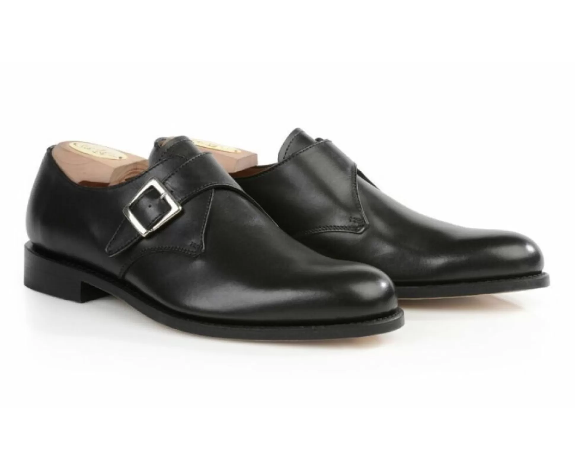 Bexley Chaussures Confort*Chaussures Cuir Homme Avec Boucle Bloomingdale Silver Patin Noir