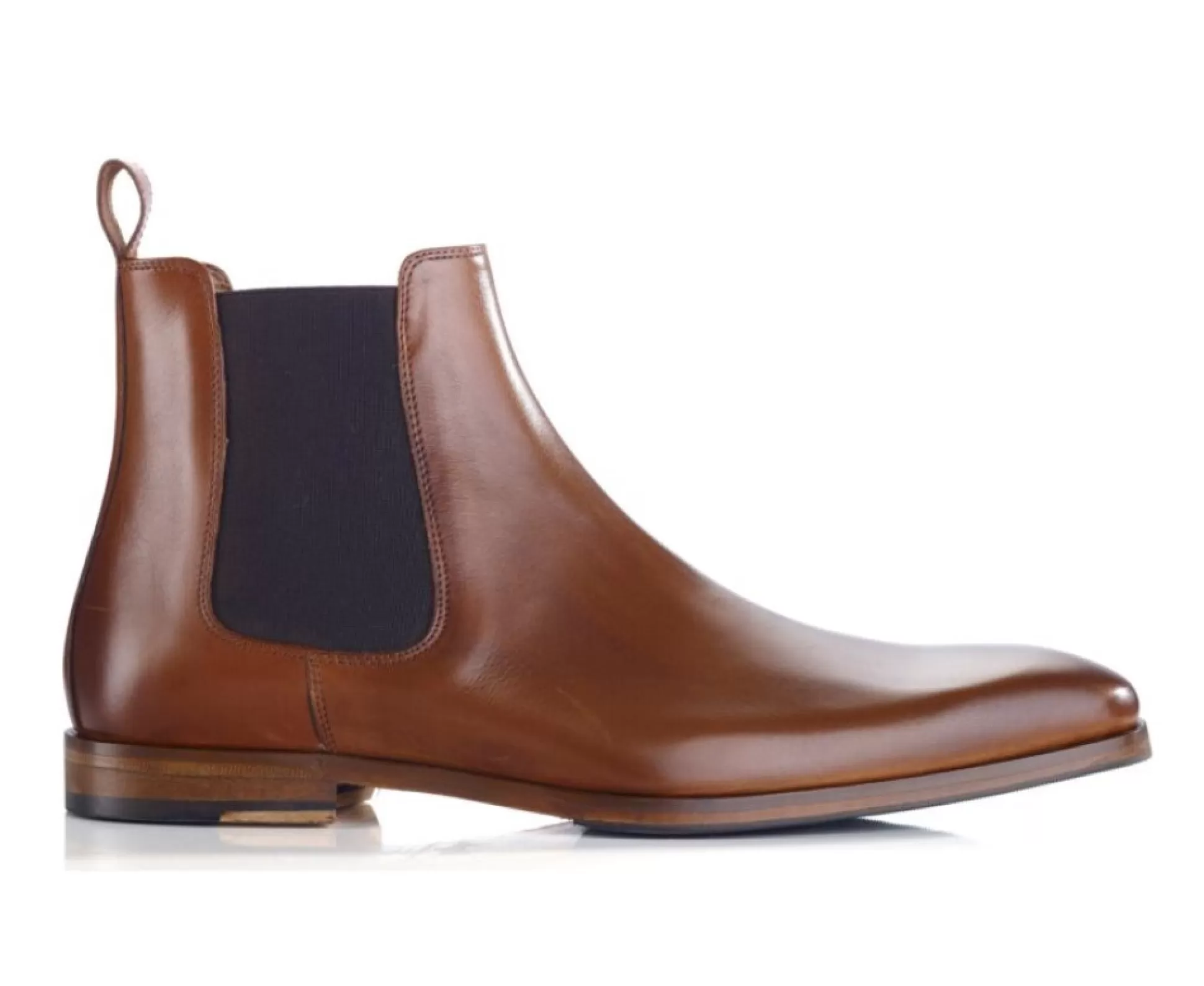 Bexley Chelsea Boots*Chelsea Boots Cuir Homme Bergame Patin Cognac Patine