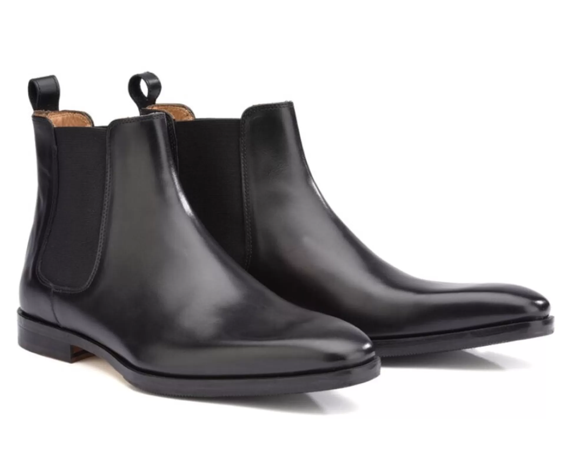 Bexley Chelsea Boots*Chelsea Boots Cuir Homme Bergame Patin Noir