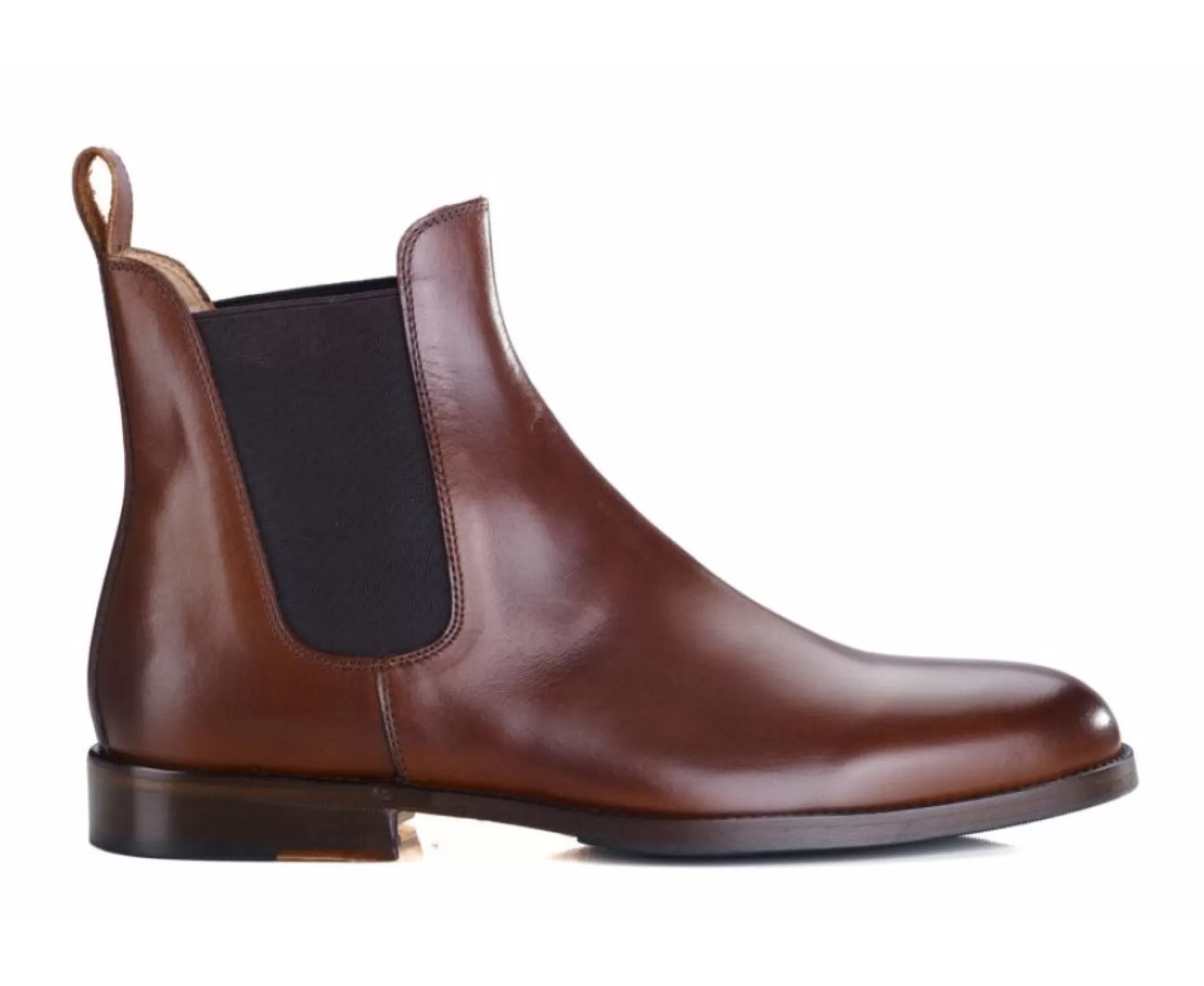 Bexley Chelsea Boots*Chelsea Boots Cuir Homme Flager Patin Chataigne Patine