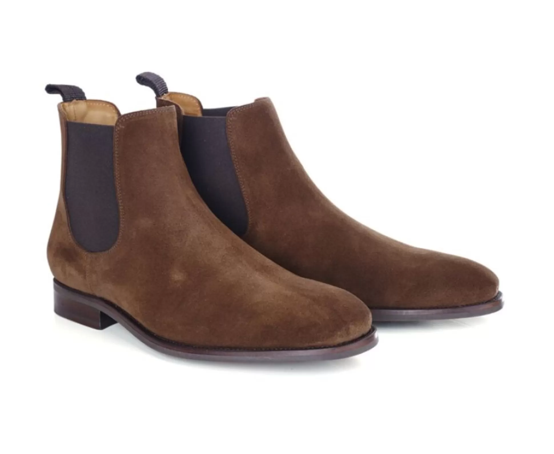 Bexley Chaussures Confort*Chelsea Boots Velours Homme Havane Alderton Gomme Velours Havane