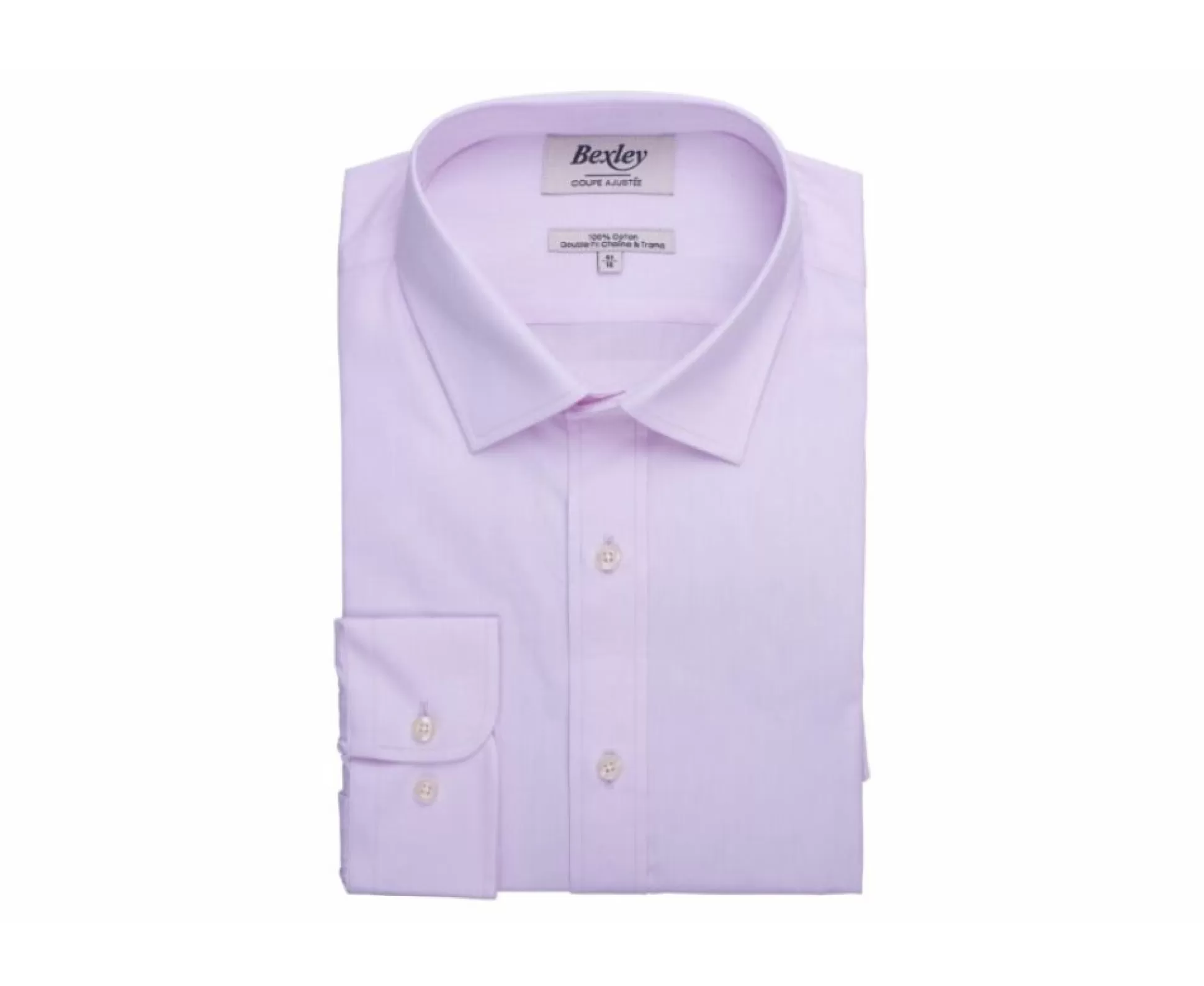 Bexley Chemises Formelles*Chemise Coton - Col Francais Louis Classic Rose Pale