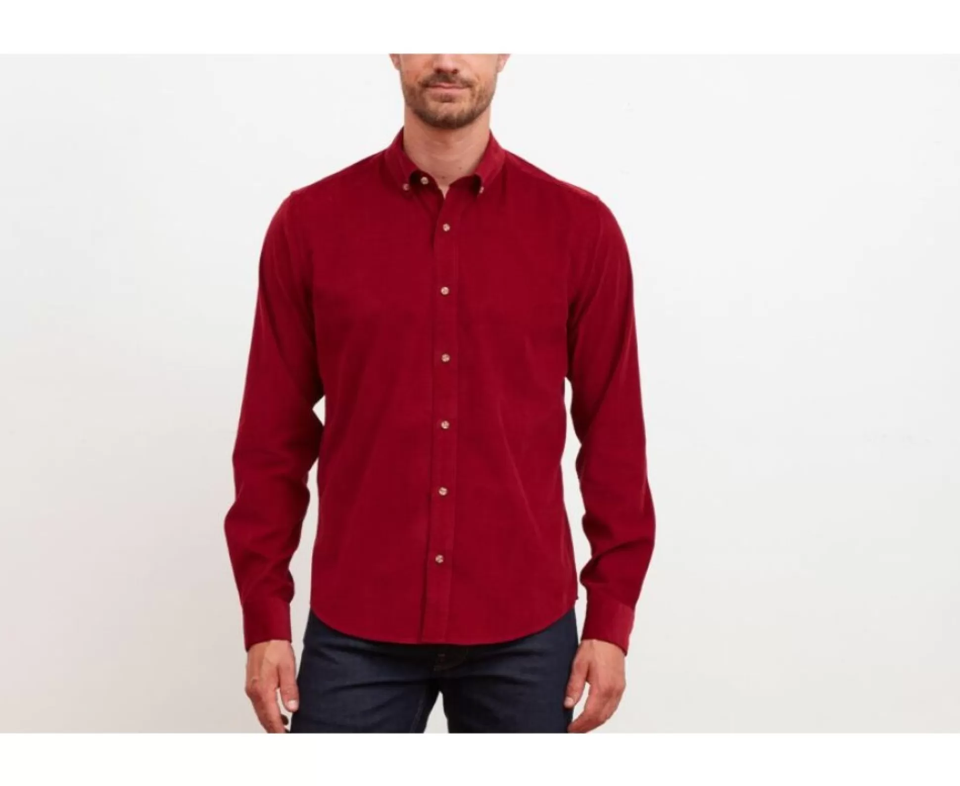 Bexley Chemises Flanelle & Velours*Chemise En Velours Wayne Rouge Sombre