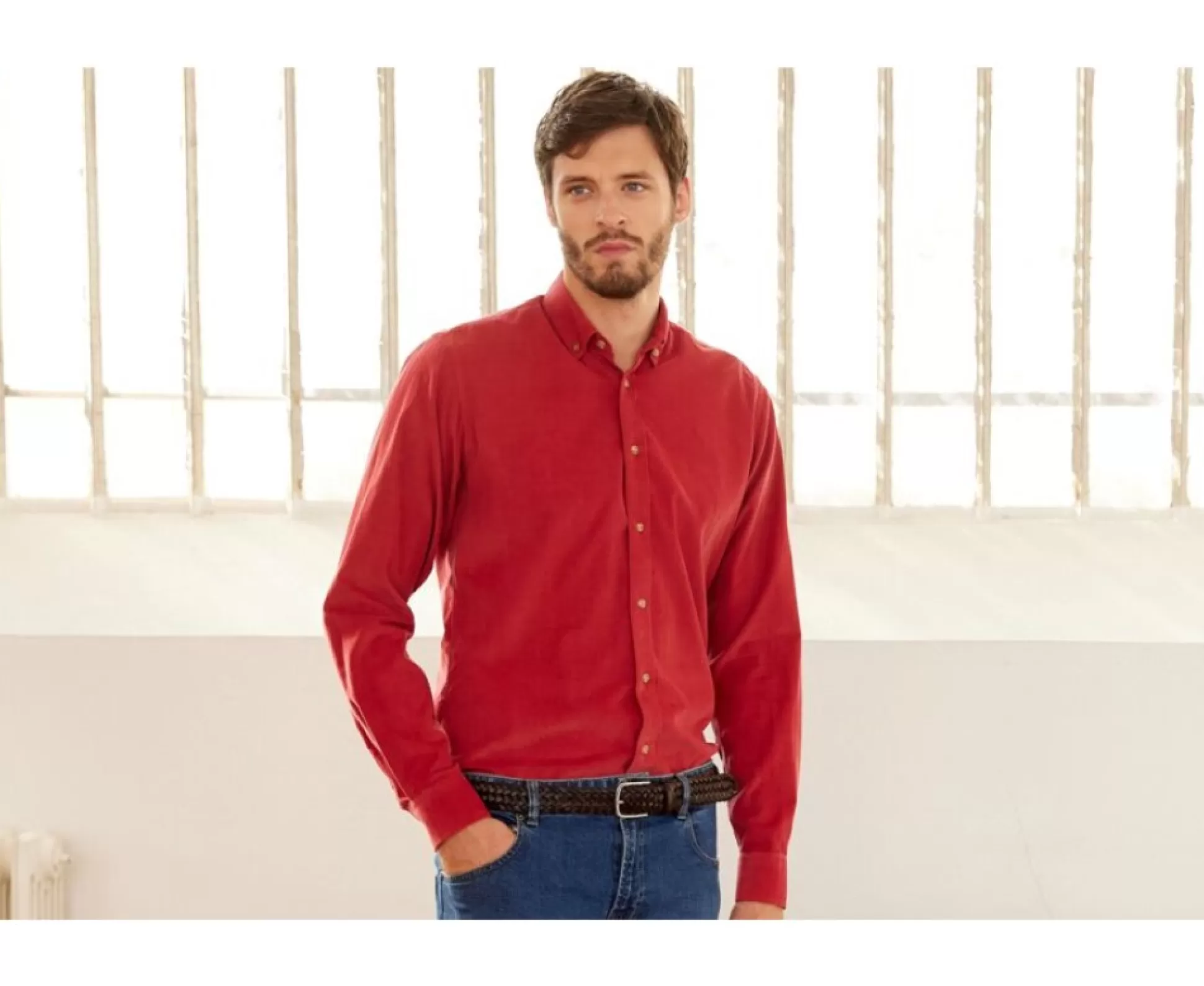 Bexley Chemises Flanelle & Velours*Chemise En Velours Wayne | Corail Fonce