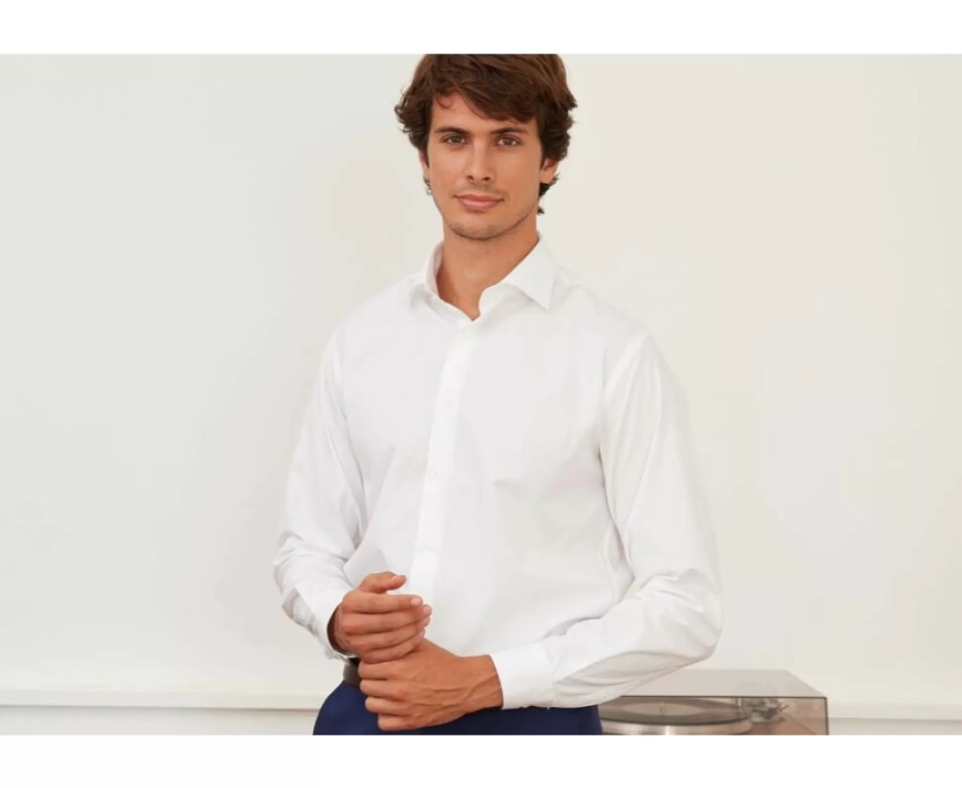 Bexley Chemises Formelles*Chemise He Coton Popeline - Col Italien Ludovico Classic Blanc