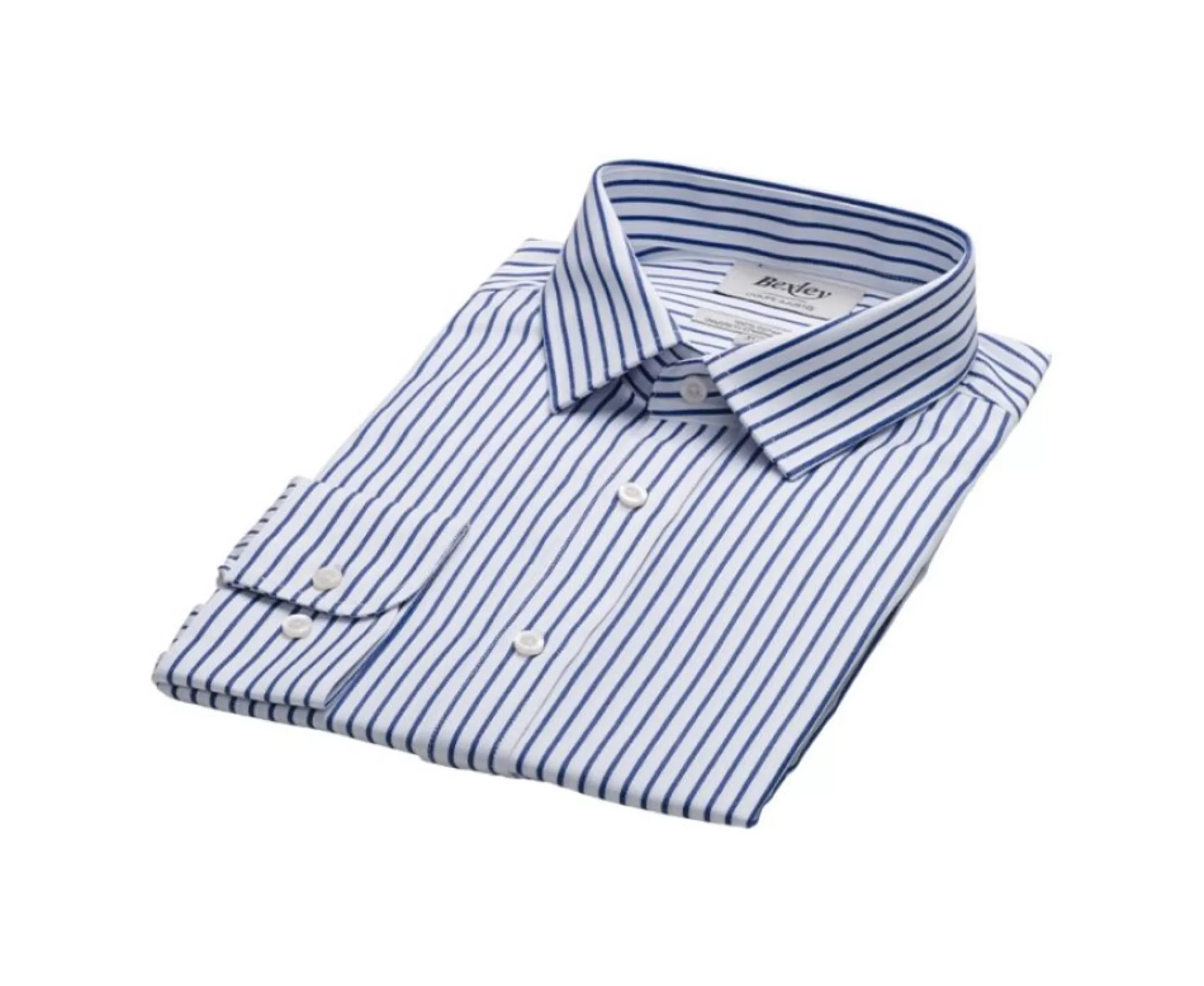 Bexley Chemises À Rayures*Chemise Homme Blanches A Rayures Navy Leonel Blanc Et Navy