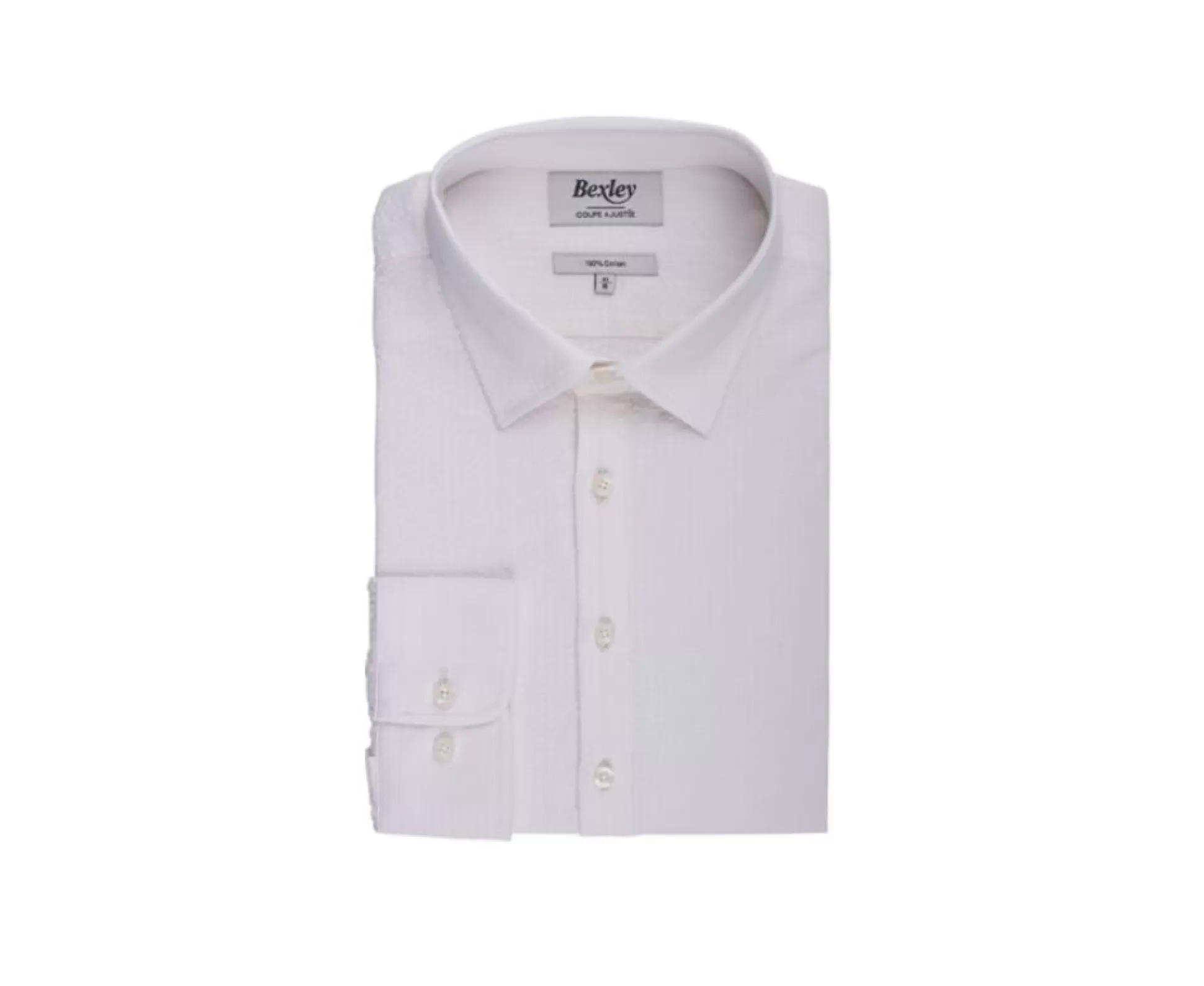 Bexley Coupe Ajustée*Chemise Homme Seersucker Wildebert Blanc Rose