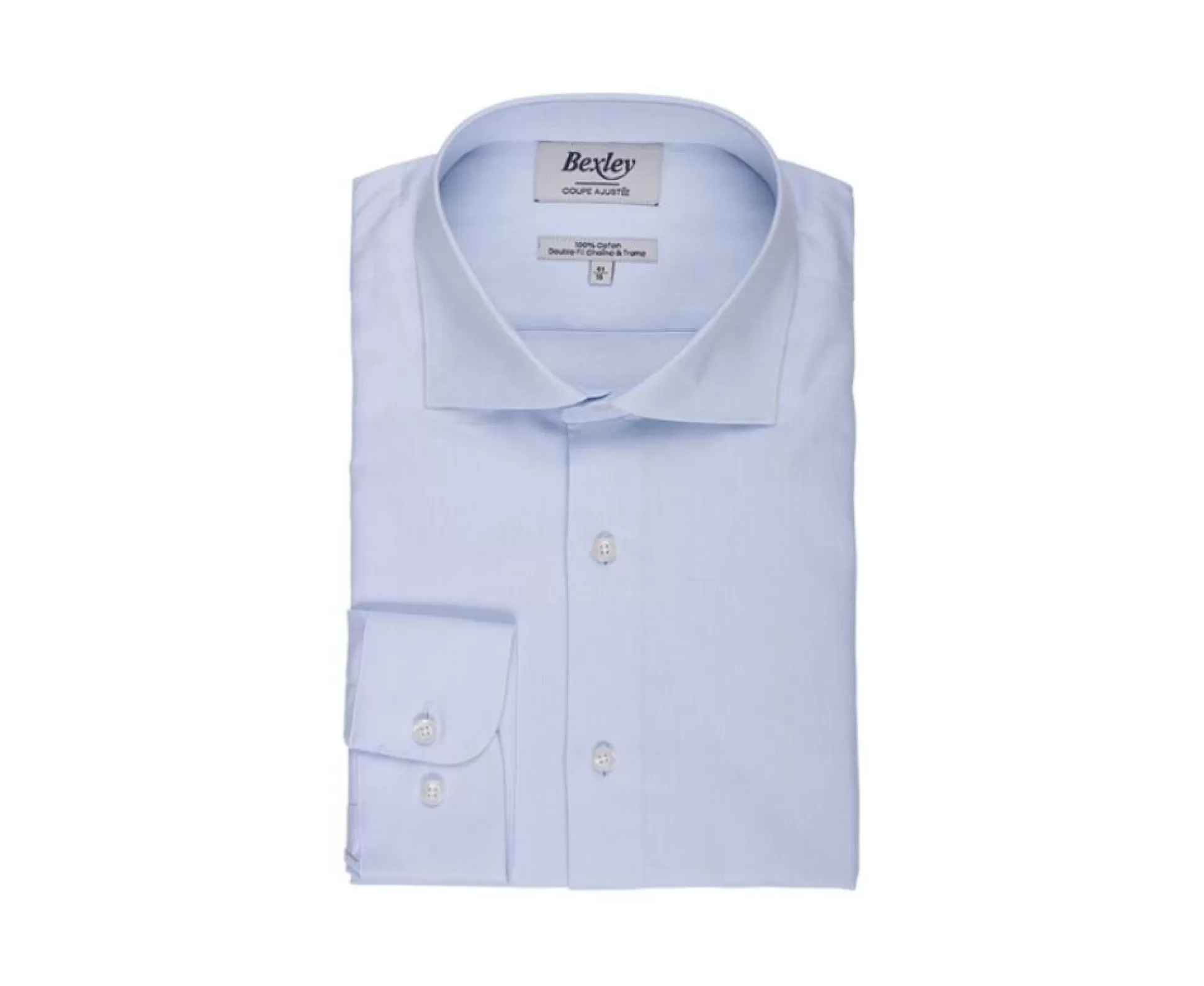 Bexley Chemises Formelles*Chemise Oxford Double Fil Uni Ottavio Classic Bleu Pale