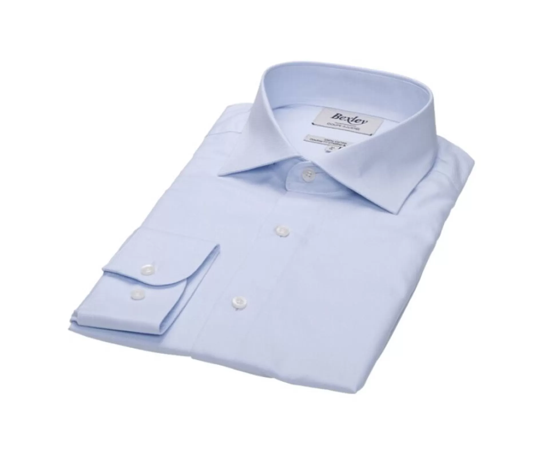 Bexley Chemises Formelles*Chemise Oxford Double Fil Uni Ottavio Classic Bleu Pale