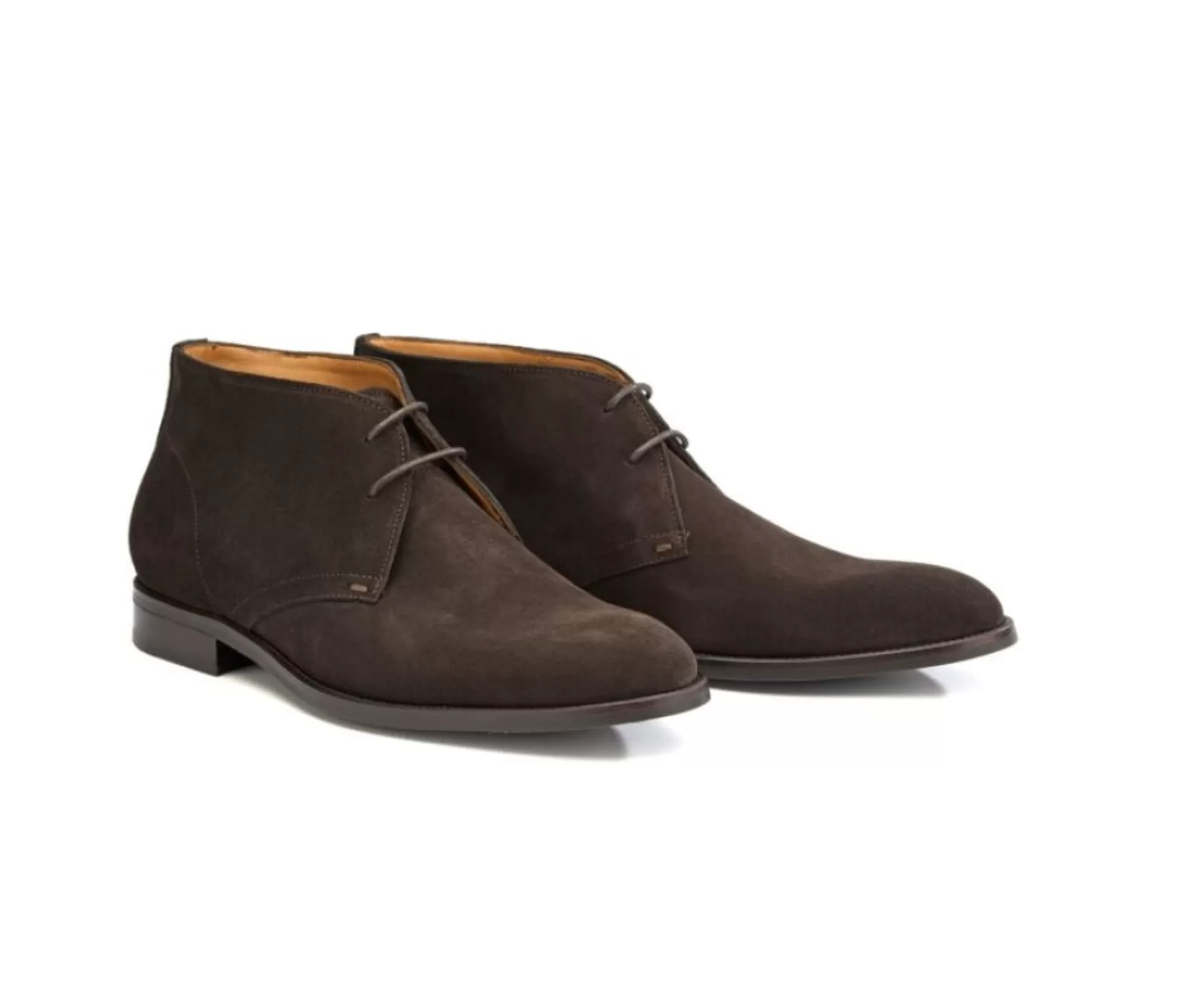 Bexley Chaussures Confort*Chukka Boots Homme Wormington Gomme Velours Brun