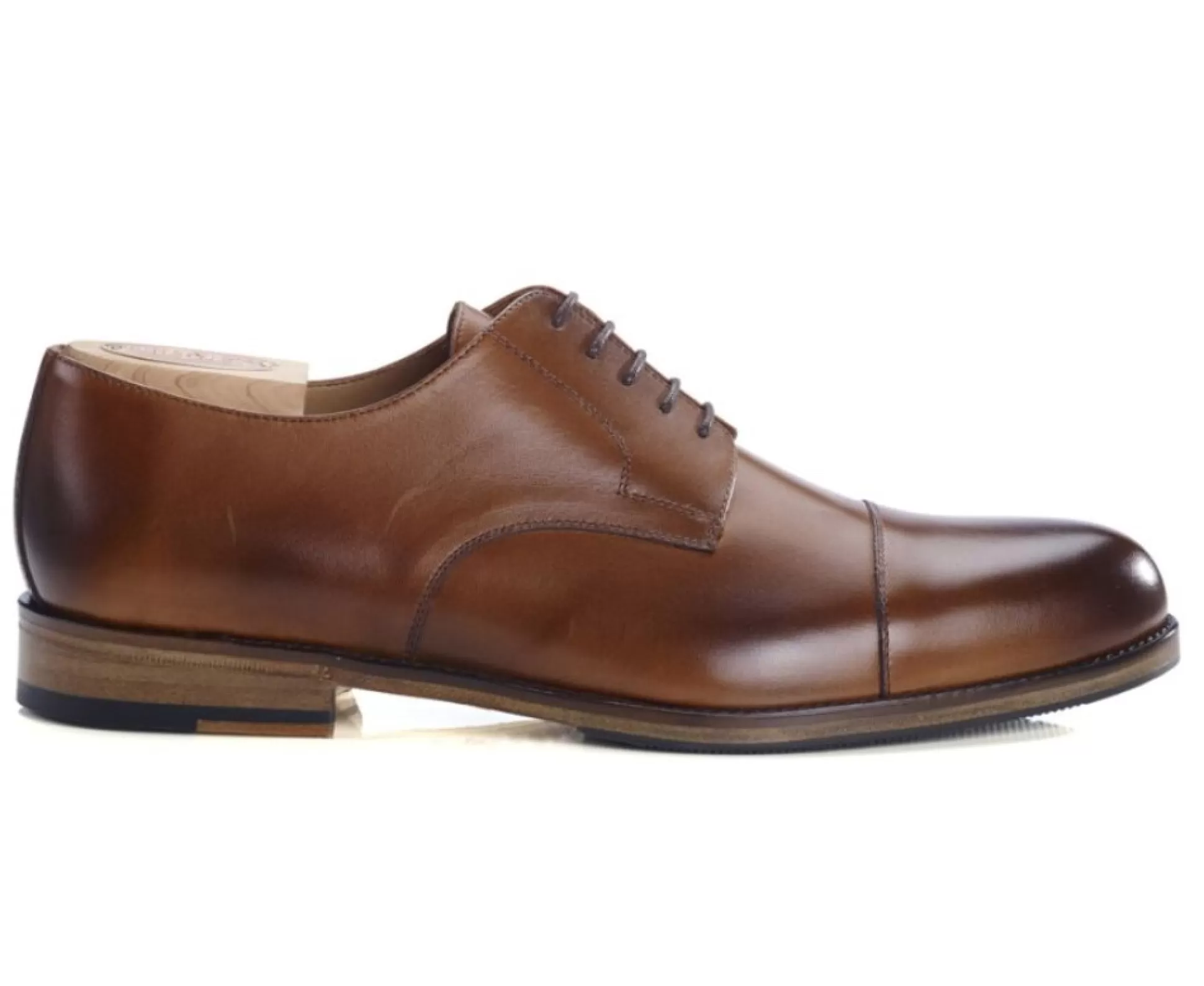 Bexley Chaussures Confort*Derbies Homme Semelle Cuir Avec Patin Mayfair Classic Patin Cognac Patine