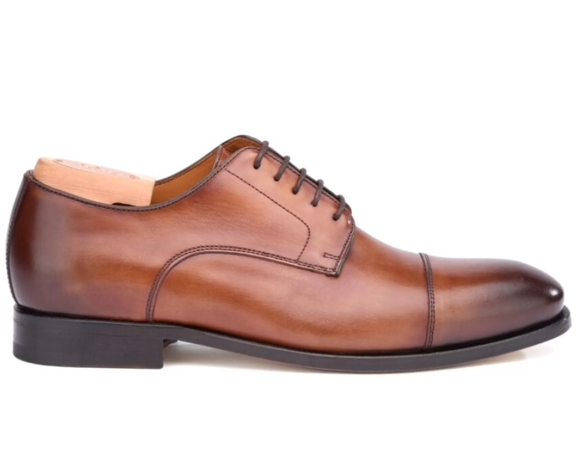 Bexley Derbies*Derbies Homme Semelle Cuir Gilwell Cognac Patine