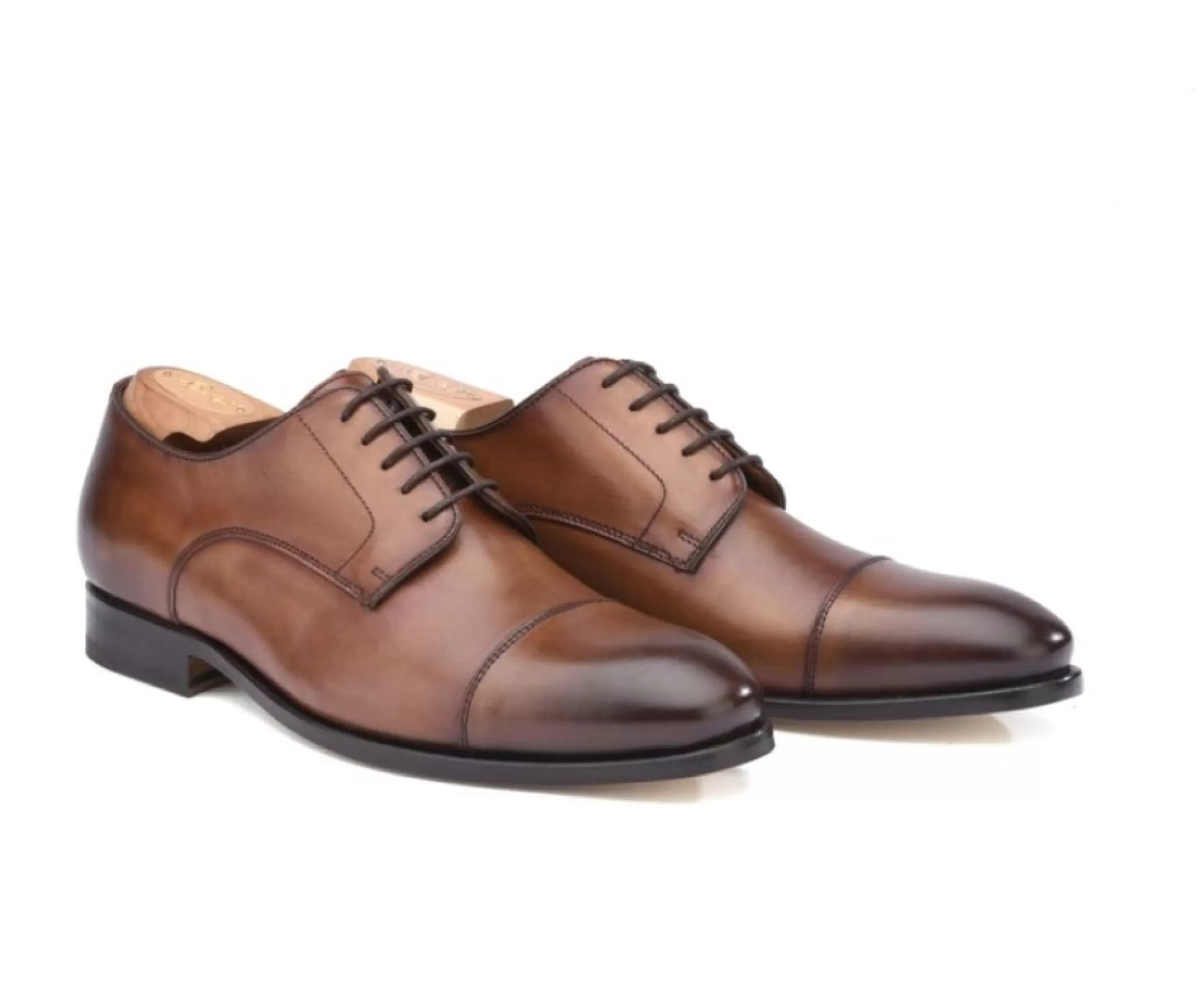 Bexley Derbies*Derbies Homme Semelle Cuir Gilwell Cognac Patine