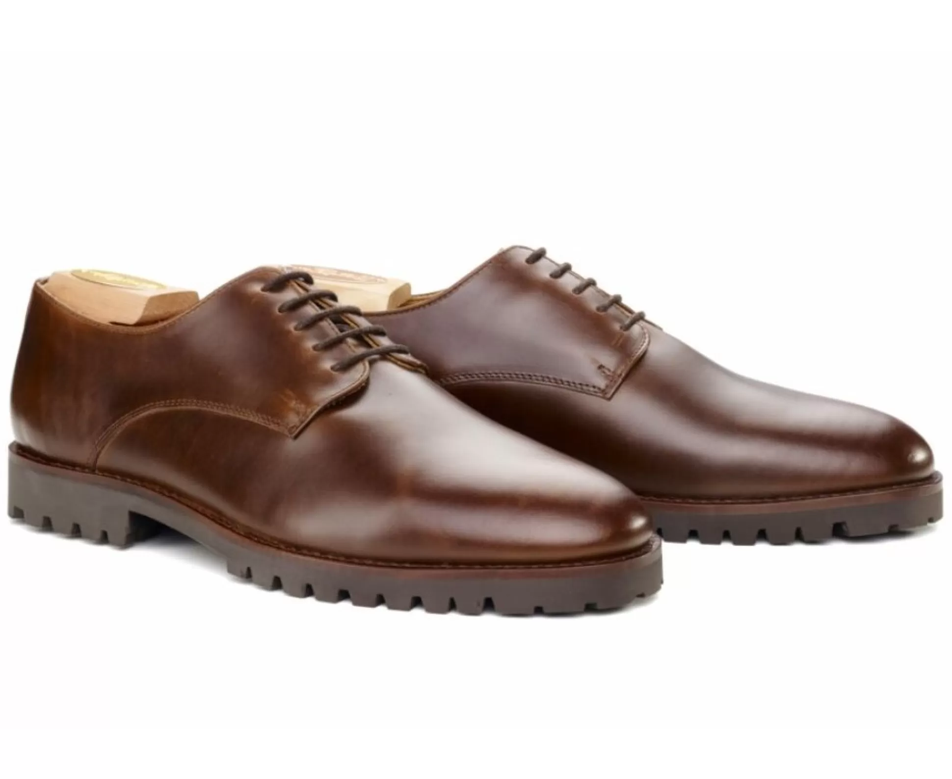 Bexley Chaussures Confort*Derbies Homme Semelle Gomme Crantee Bushey Gomme Chocolat