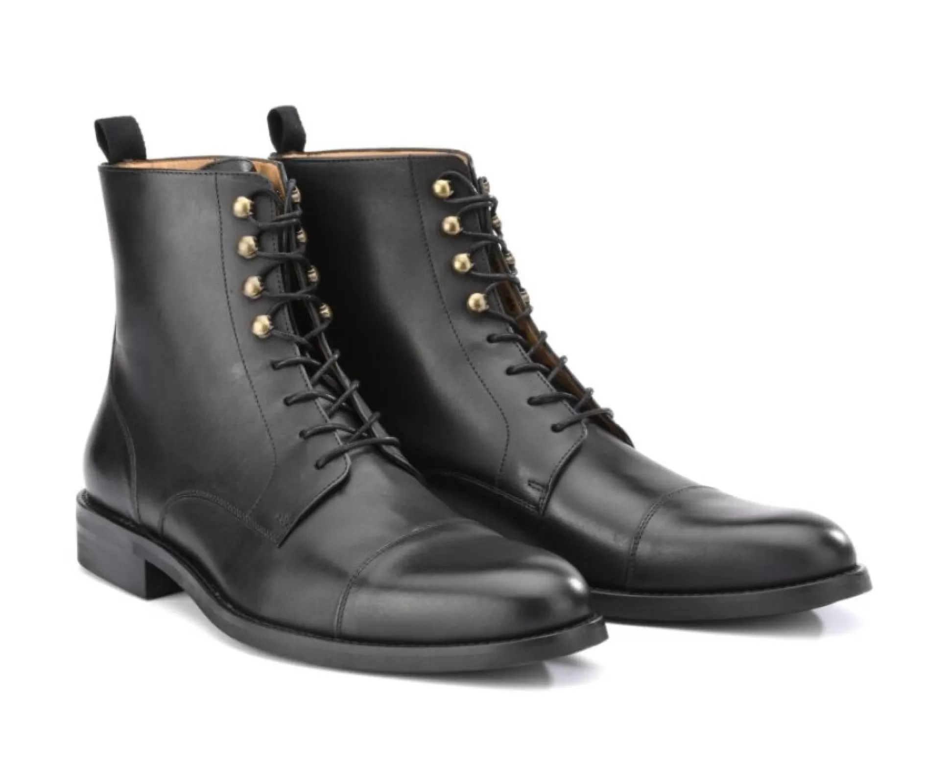 Bexley Chaussures Confort*Derby Boots Homme A Lacets Enfield Ii Gomme City Noir Patine