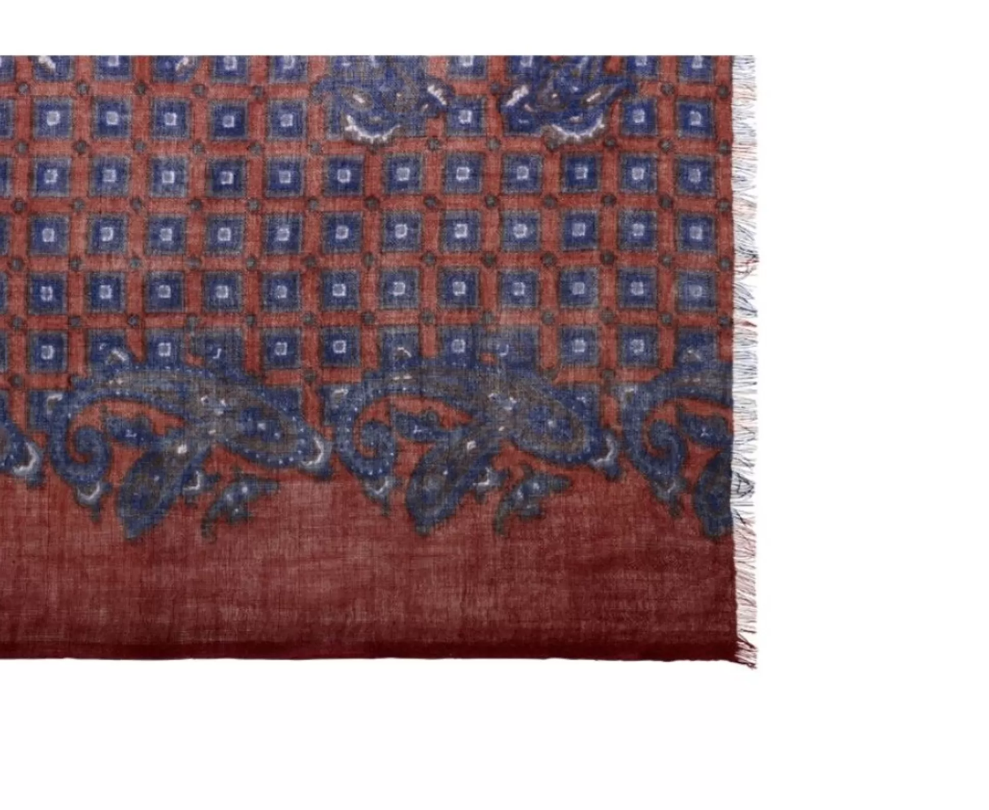 Bexley Écharpes & Chèches*Echarpe Laine | Rouge Motif Navy