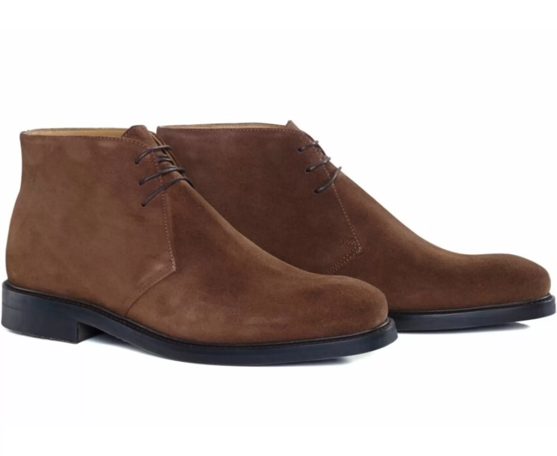 Bexley Chaussures Confort*Low Boots Homme Greenwich Gomme City Ii Velours Havane