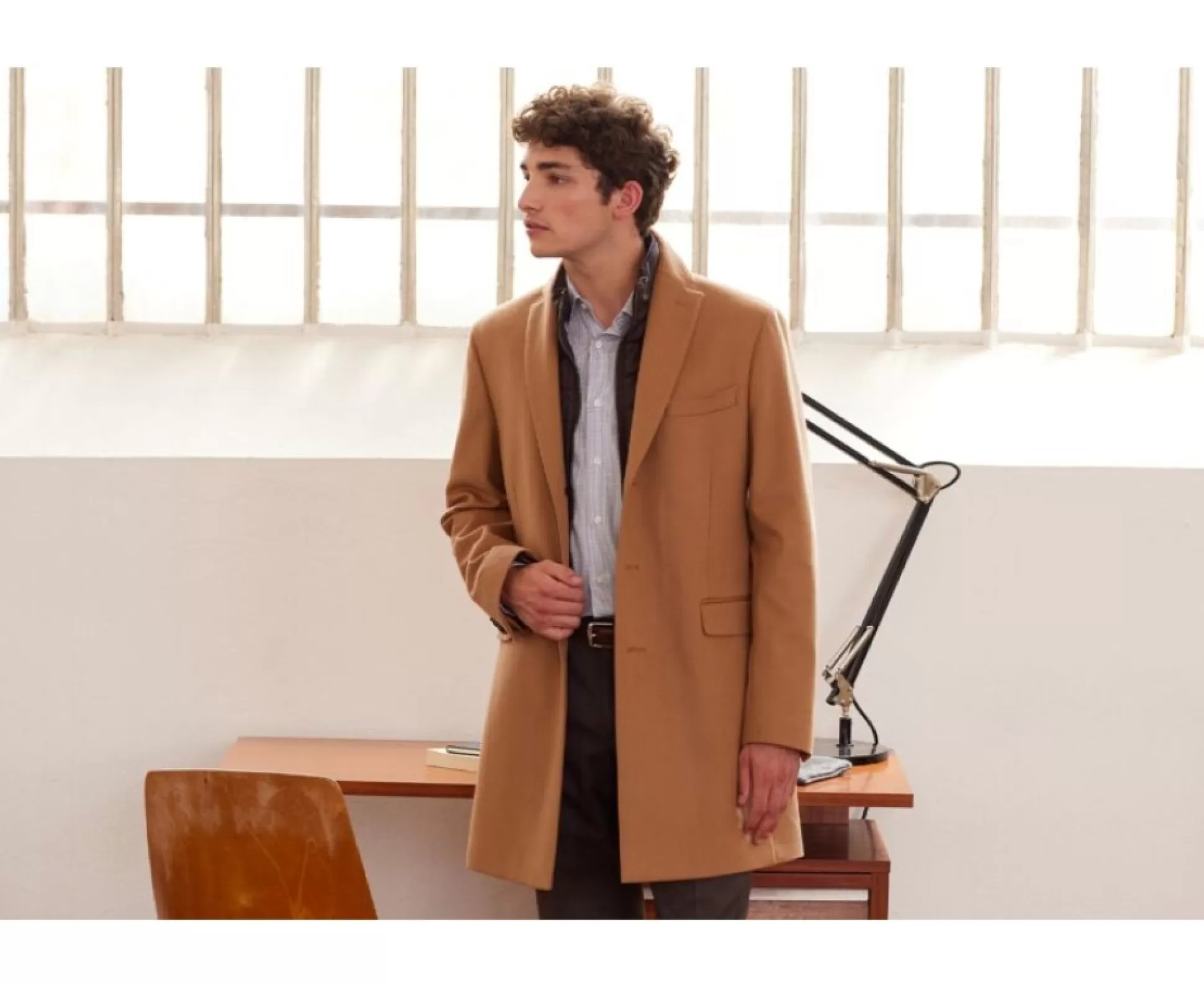 Bexley Manteaux & Trenchs*Manteau Homme Laine Cachemire Hiver Honore Ii Camel