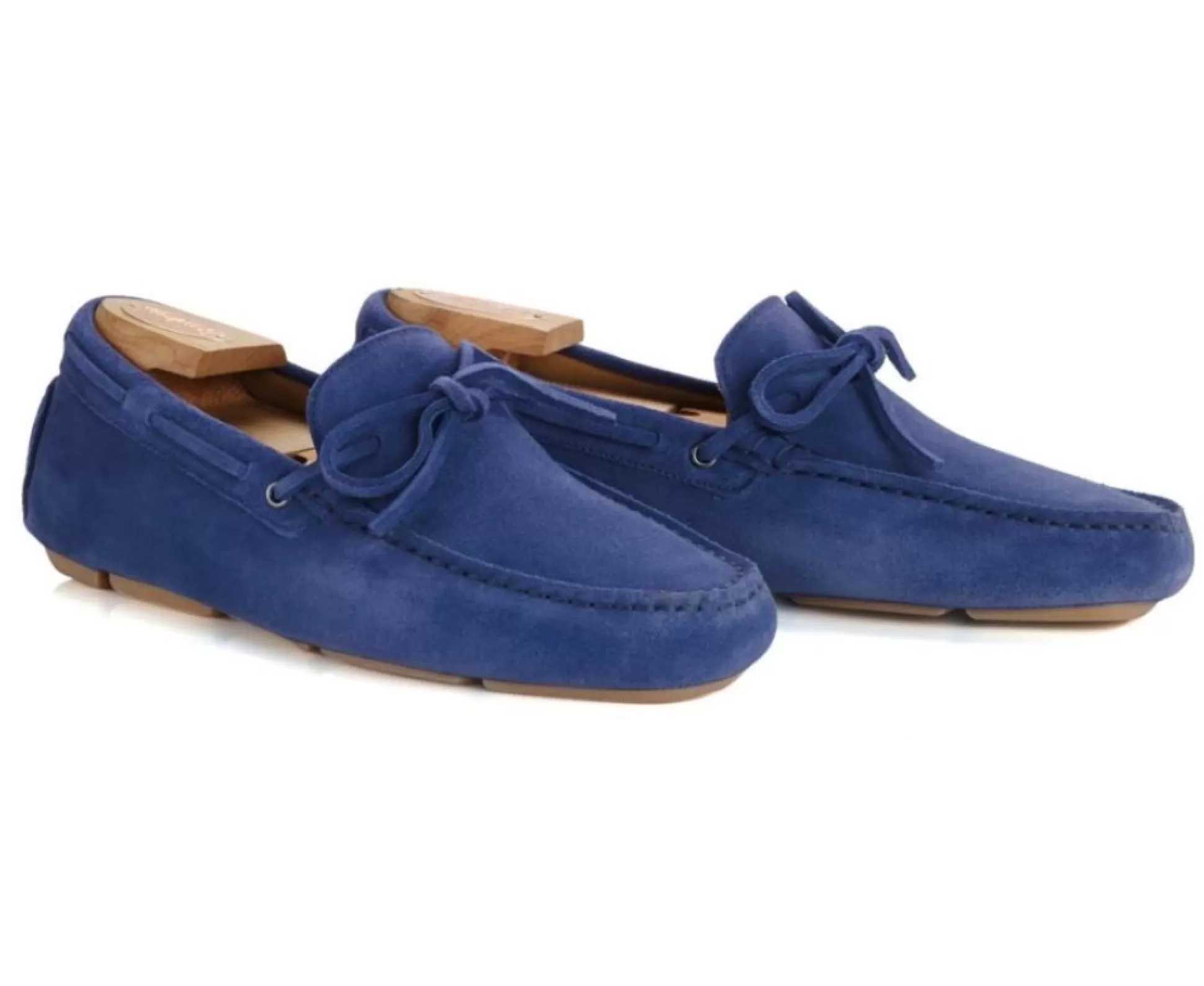 Bexley Mocassins & Drivers*Mocassin Ete Homme Cuir Deltona Velours Bleu Ocean