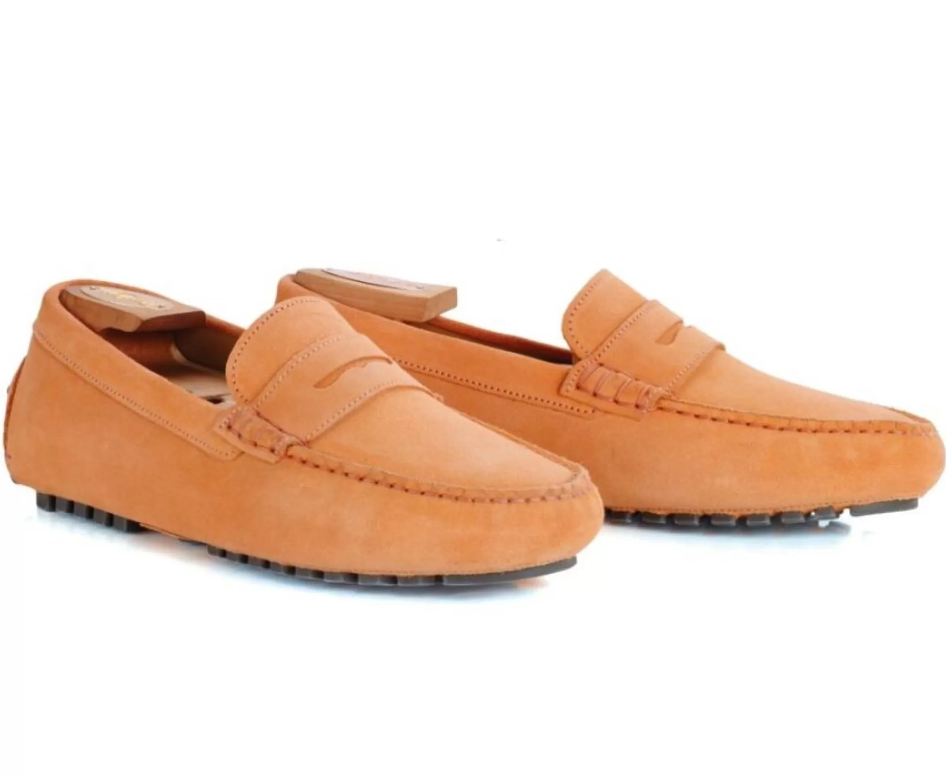 Bexley Mocassins & Drivers*Mocassin Ete Homme Ferguson Velours Mandarine