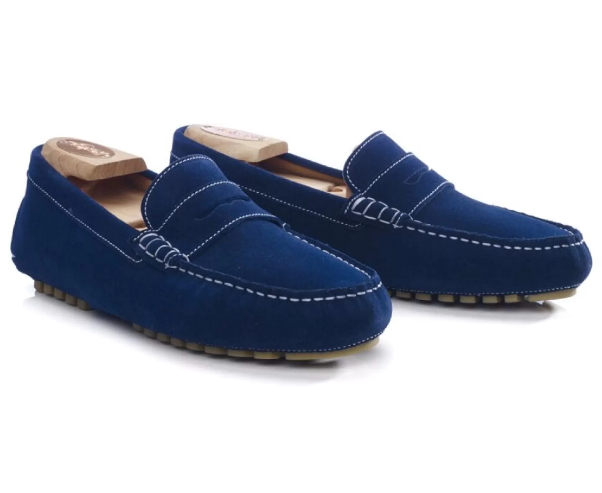 Bexley Mocassins & Drivers*Mocassin Ete Homme Ferguson Velours Indigo