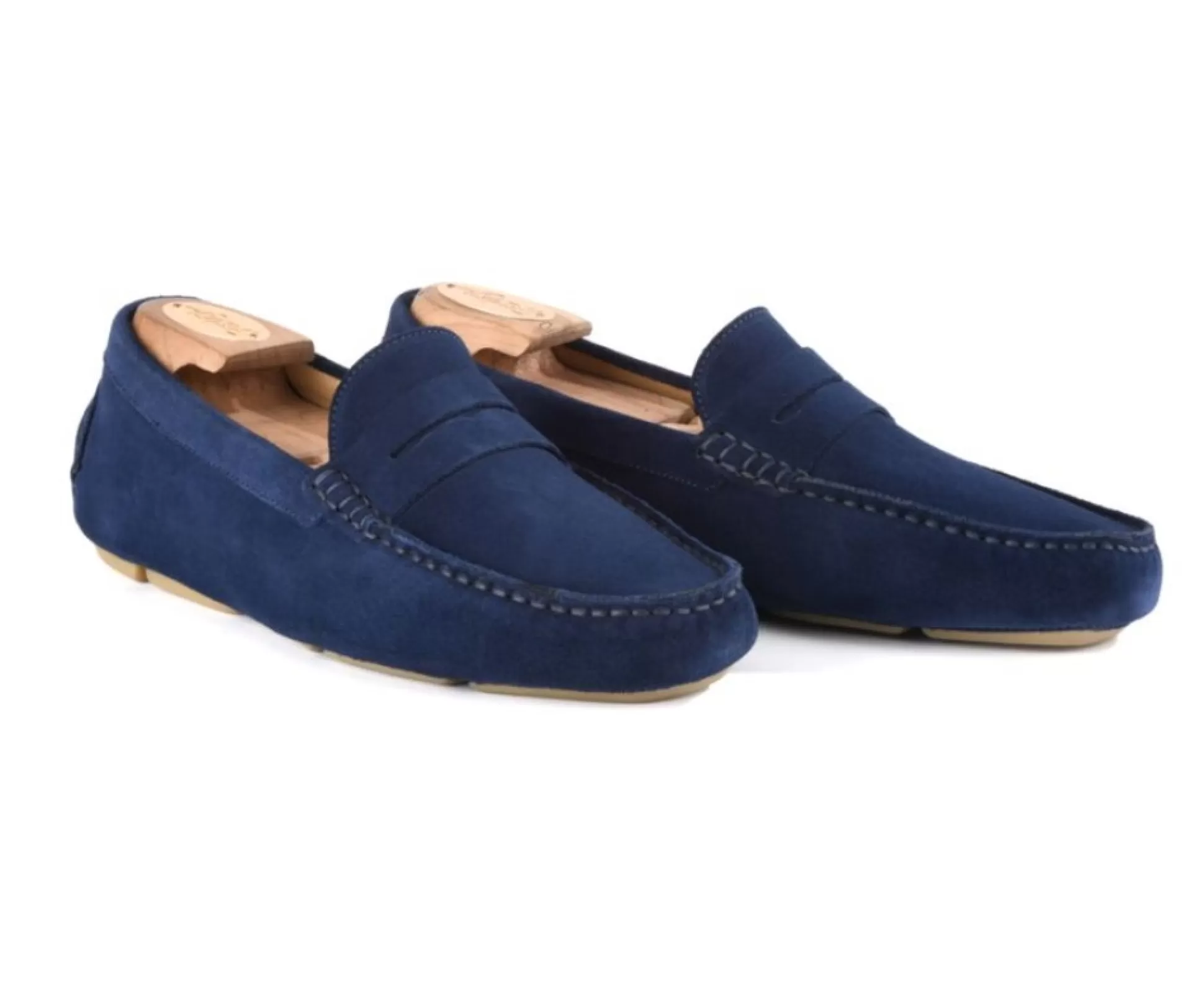 Bexley Mocassins & Drivers*Mocassin Homme Ete Seacrest Velours Bleu Indigo