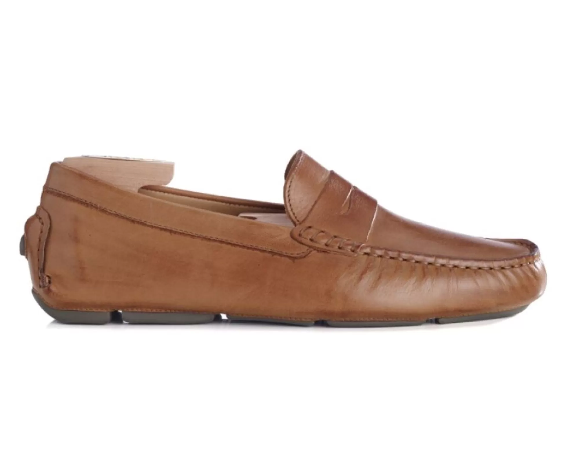 Bexley Mocassins & Drivers*Mocassin Homme Ete Seacrest Ii Cognac Patine