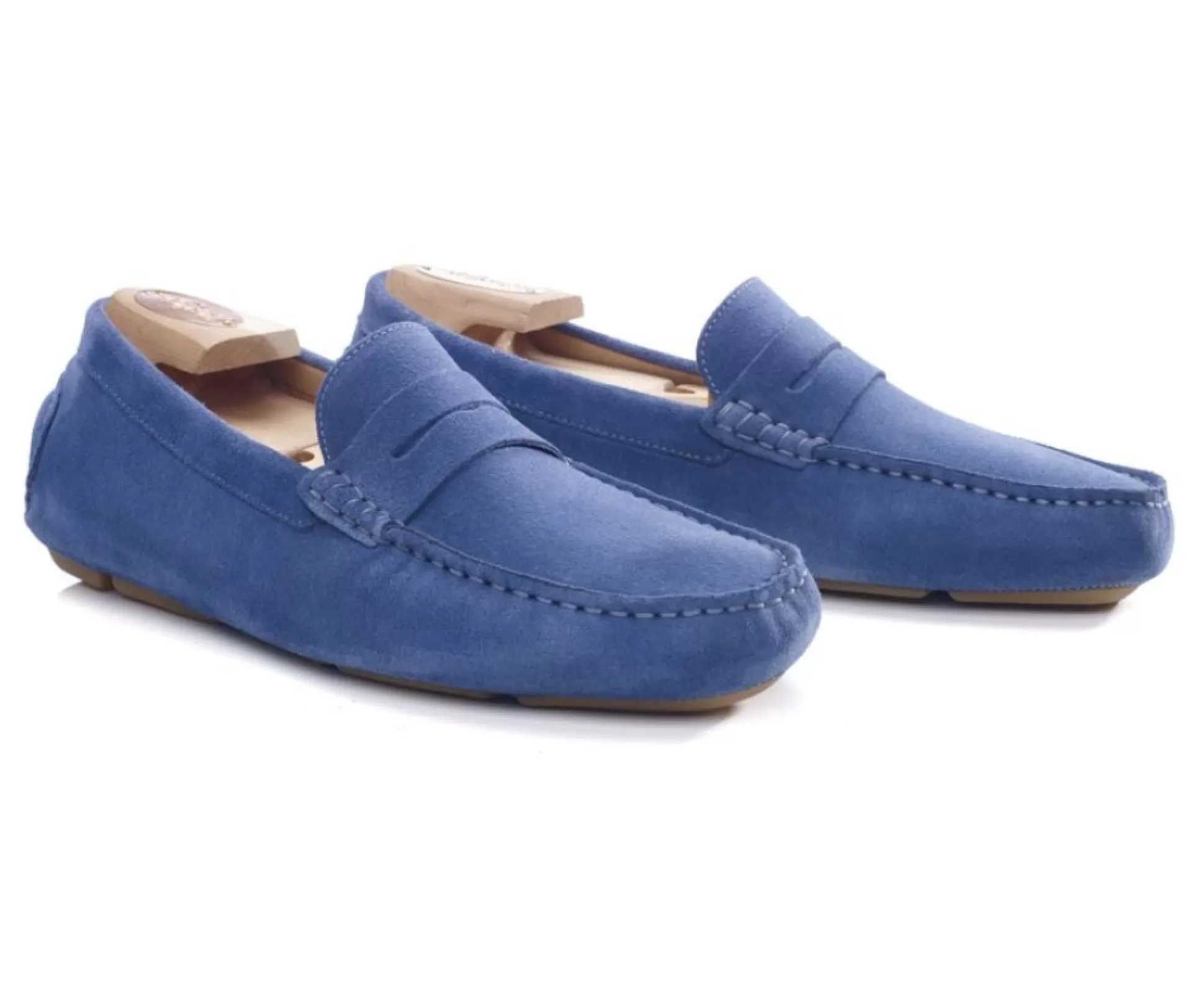 Bexley Mocassins & Drivers*Mocassin Homme Ete Seacrest Ii Velours Bleu