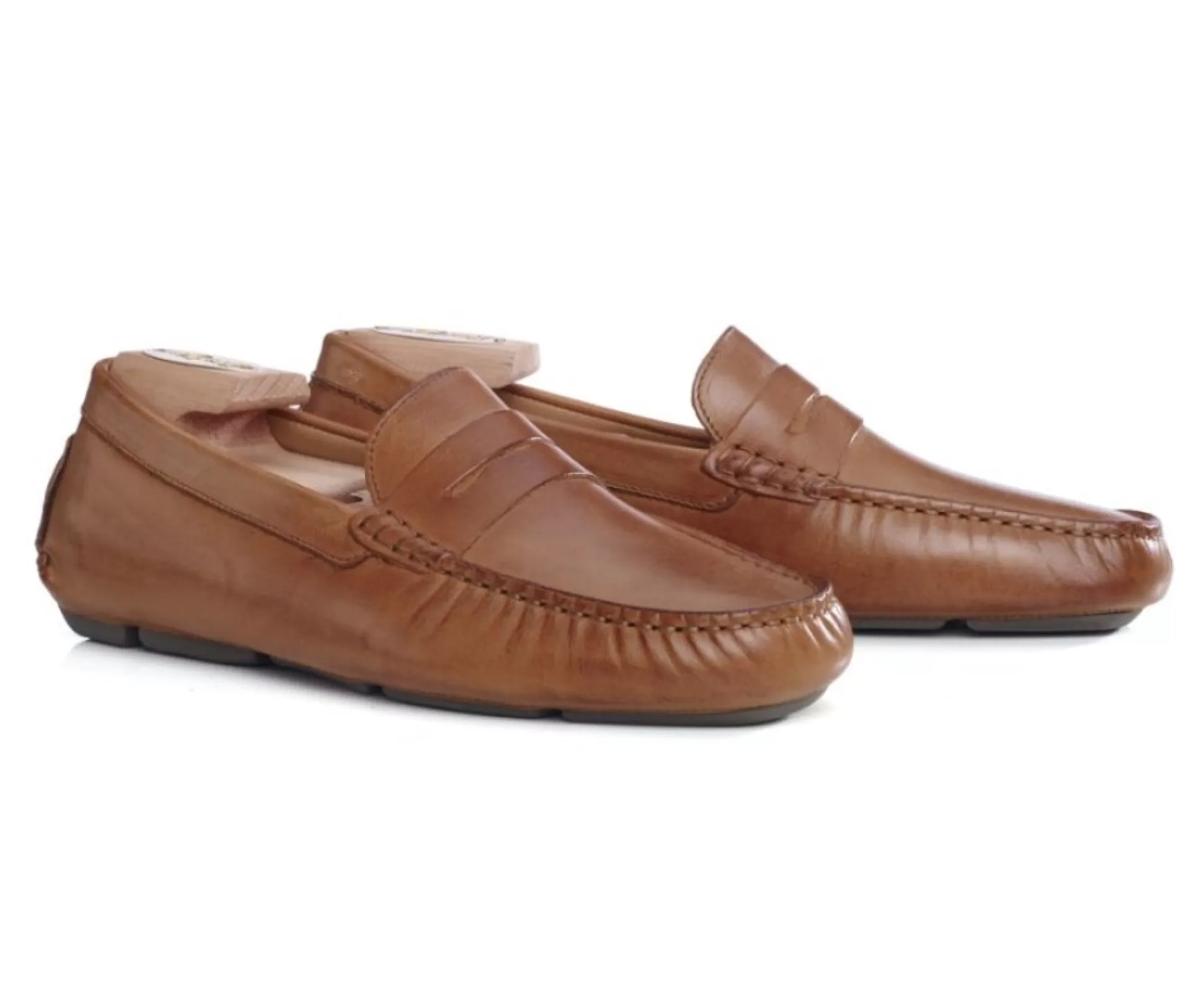 Bexley Mocassins & Drivers*Mocassin Homme Ete Seacrest Ii Cognac Patine