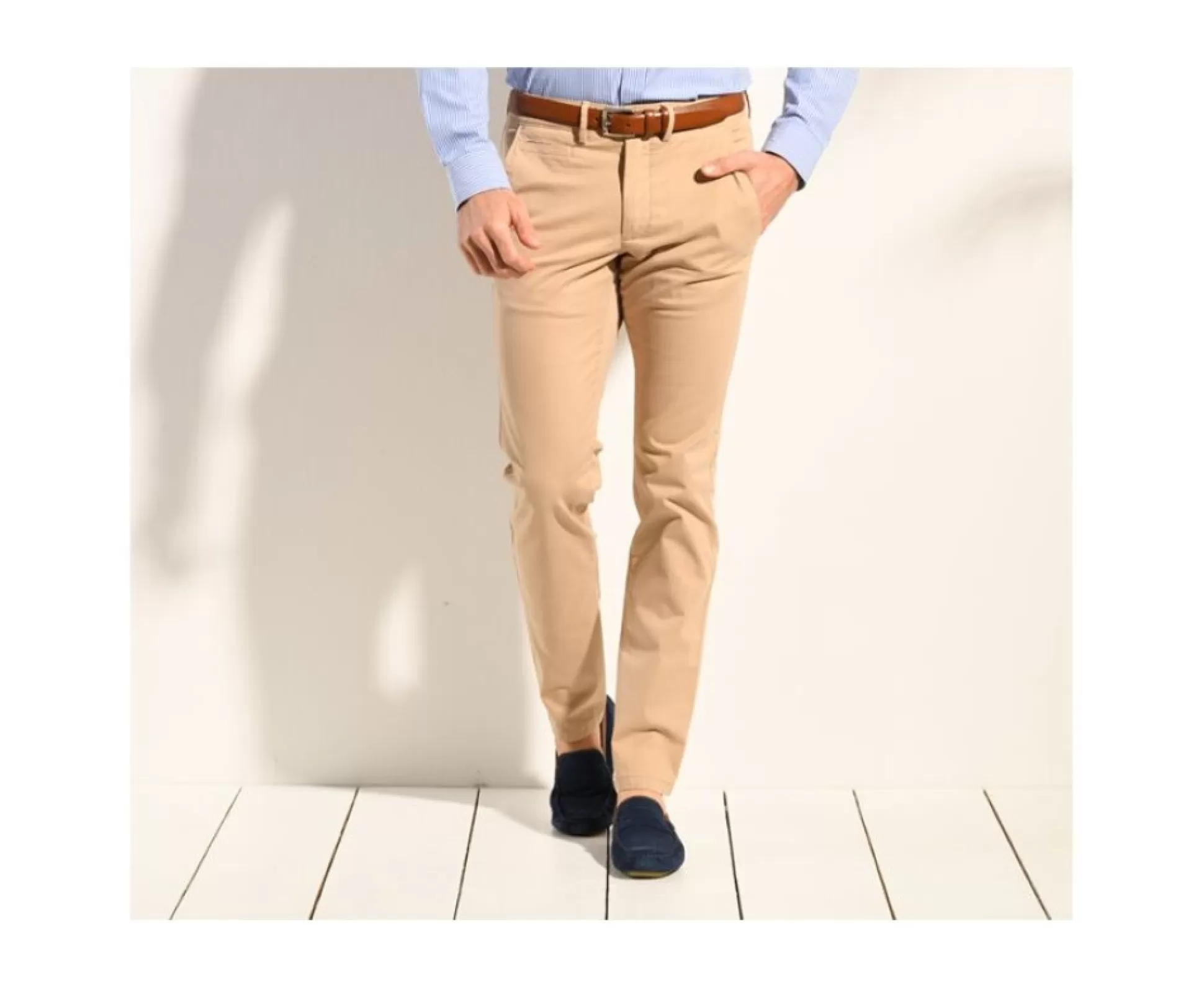 Bexley Coupe Ajustée*Pantalon Chino Homme Kyrk Beige Fonce