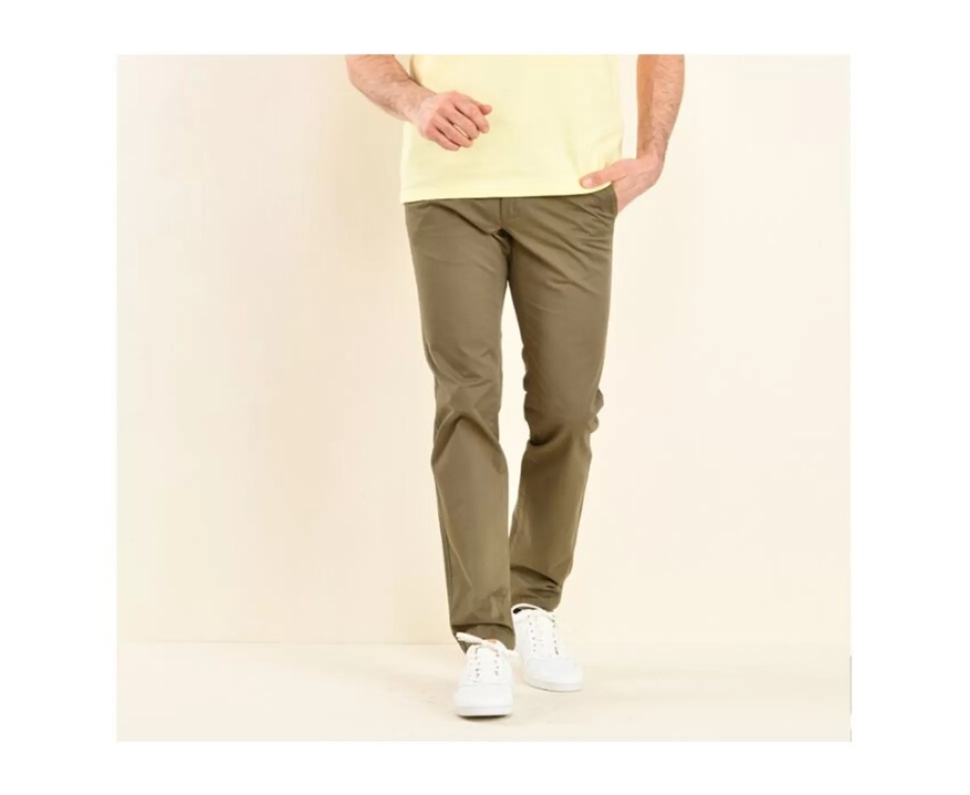 Bexley Coupe Ajustée*Pantalon Chino Homme Kyrk Olive Fonce