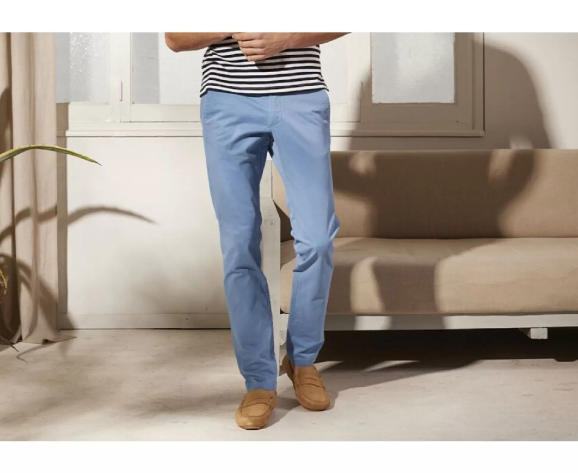 Bexley Coupe Ajustée*Pantalon Chino Homme Kyrk Bleu Givre