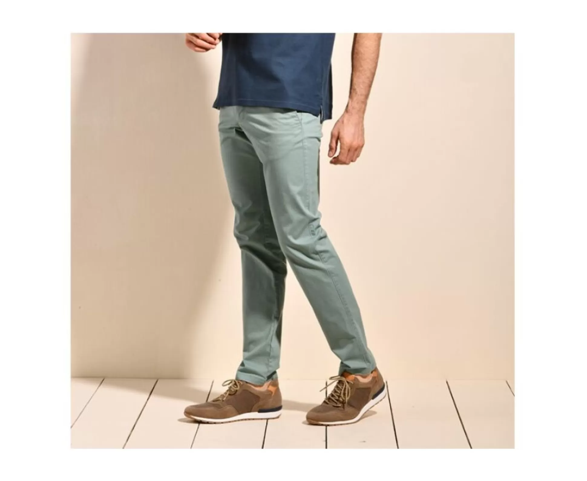 Bexley Coupe Ajustée*Pantalon Chino Homme Kyrk Vert Givre