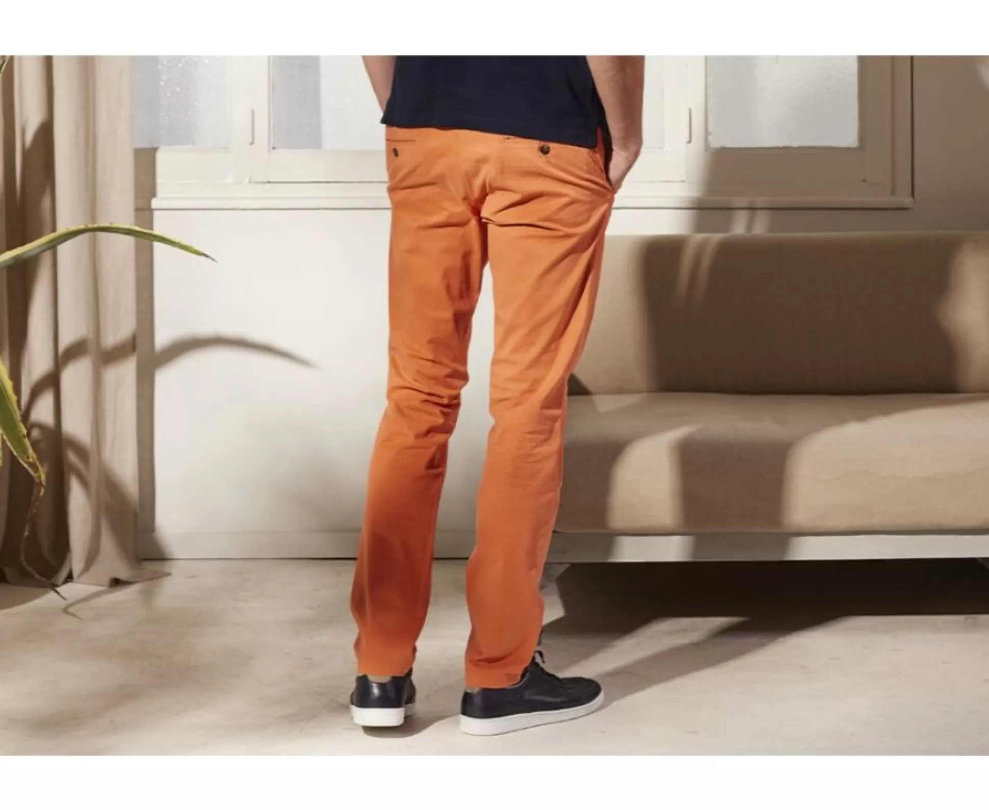 Bexley Coupe Ajustée*Pantalon Chino Homme Kyrk Orange Givre