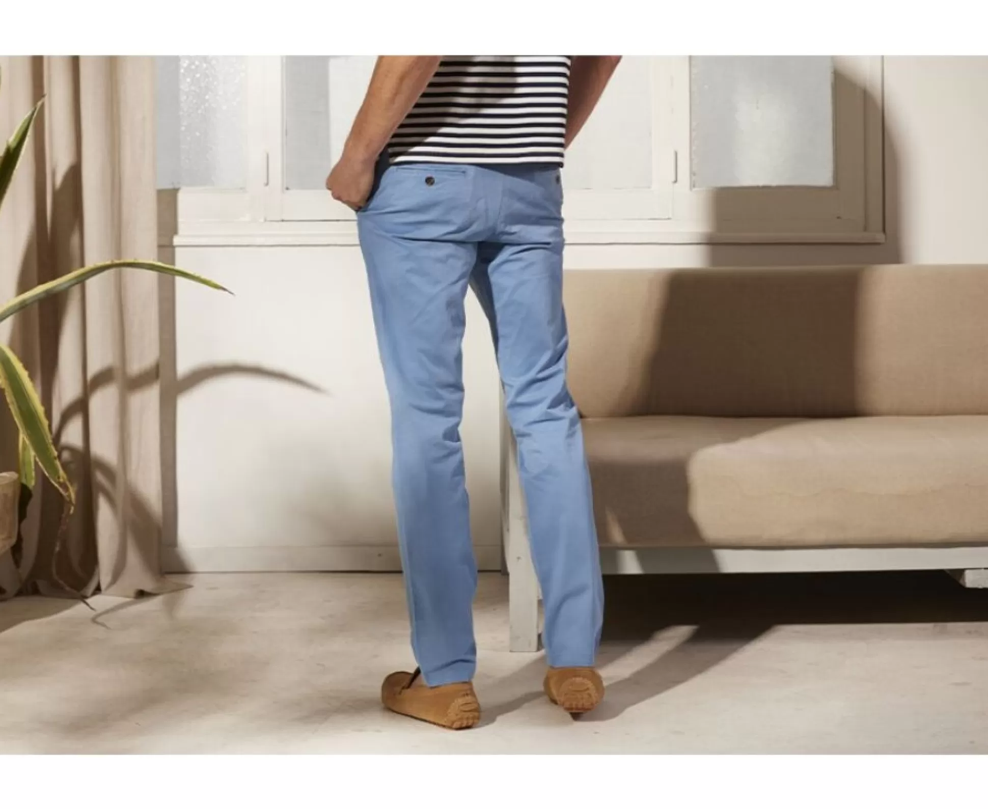 Bexley Coupe Ajustée*Pantalon Chino Homme Kyrk Bleu Givre