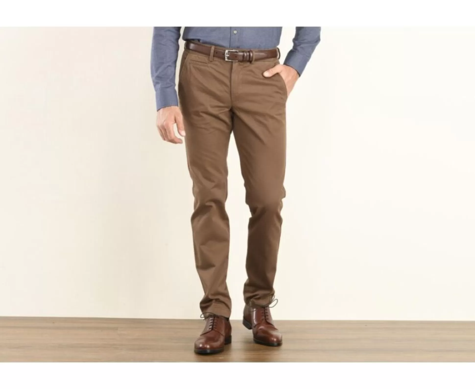 Bexley Coupe Ajustée*Pantalon Chino Homme Nigel Ii Chocolat